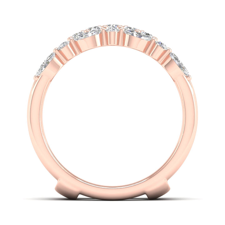 Marquise and Round Diamond Insert in 14K Rose Gold (1/2 ct. tw.)