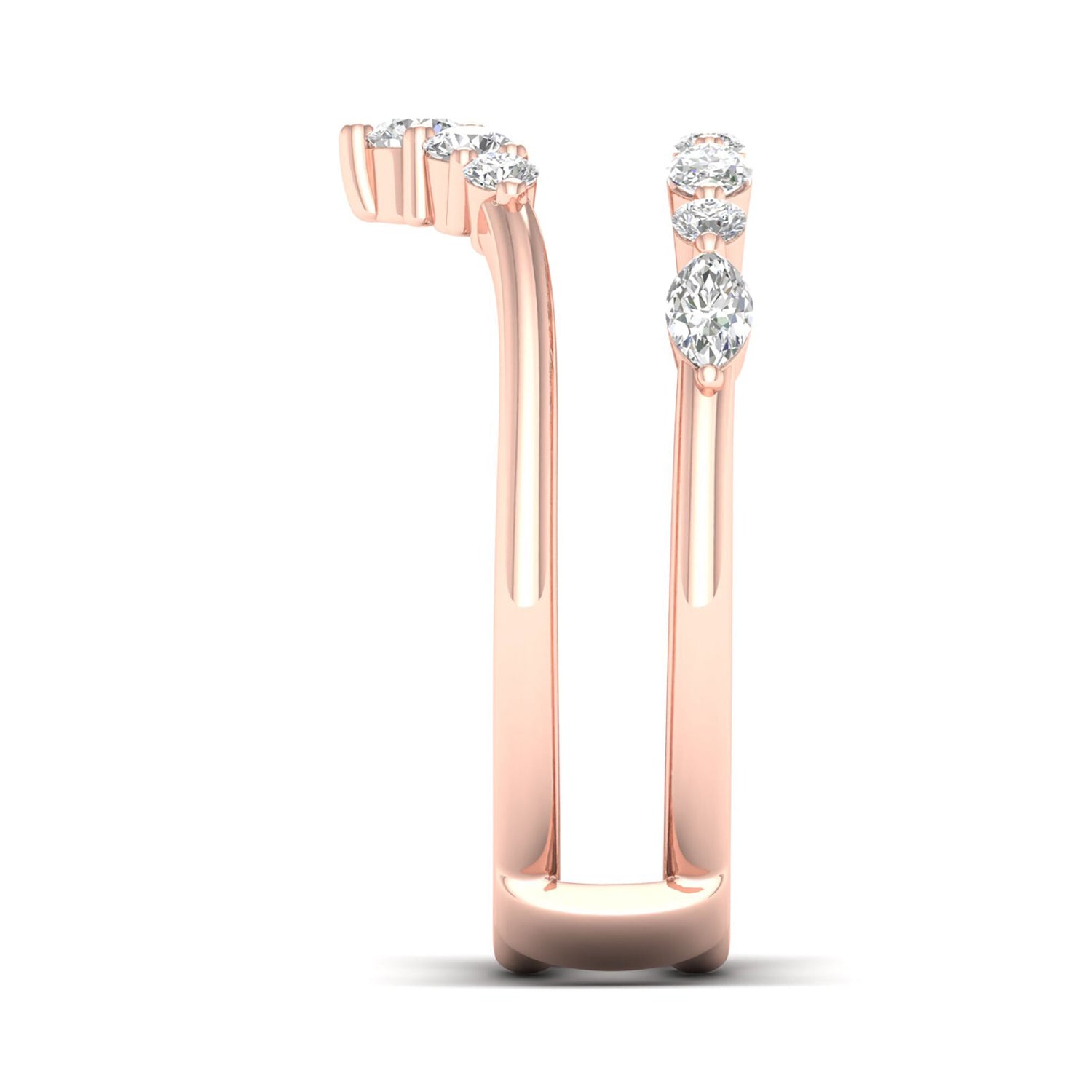 Marquise and Round Diamond Insert in 14K Rose Gold (1/2 ct. tw.)
