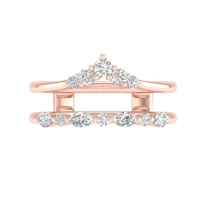 Marquise and Round Diamond Insert in 14K Rose Gold (1/2 ct. tw.)