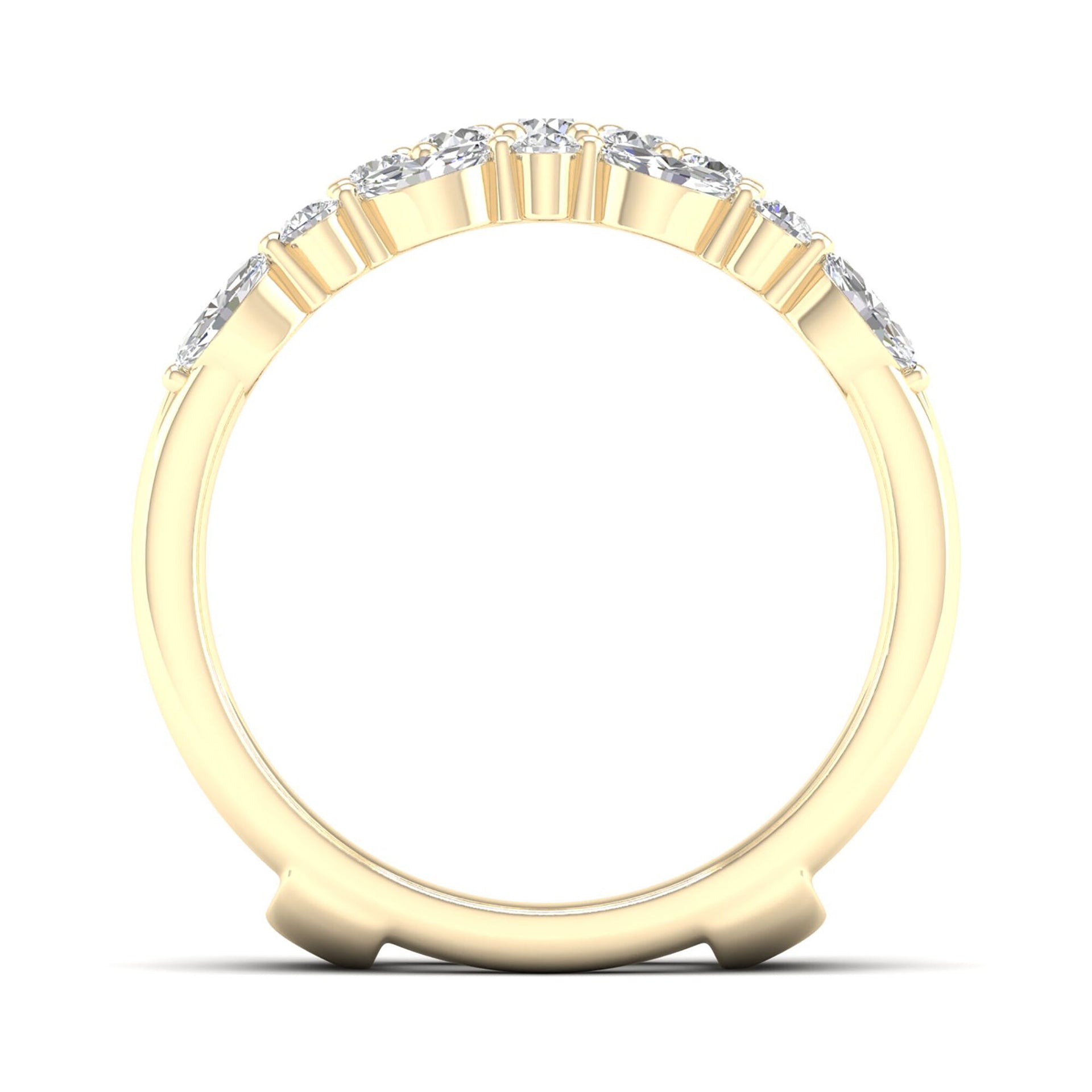 Marquise and Round Diamond Insert in 14K Yellow Gold (1/2 ct. tw.)