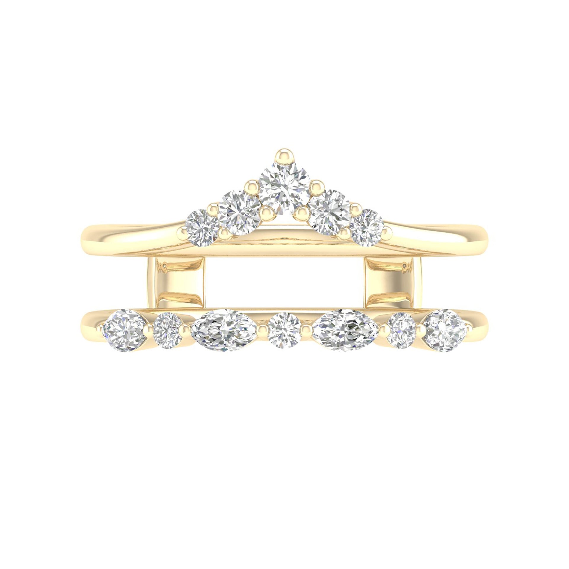 Marquise and Round Diamond Insert in 14K Yellow Gold (1/2 ct. tw.)