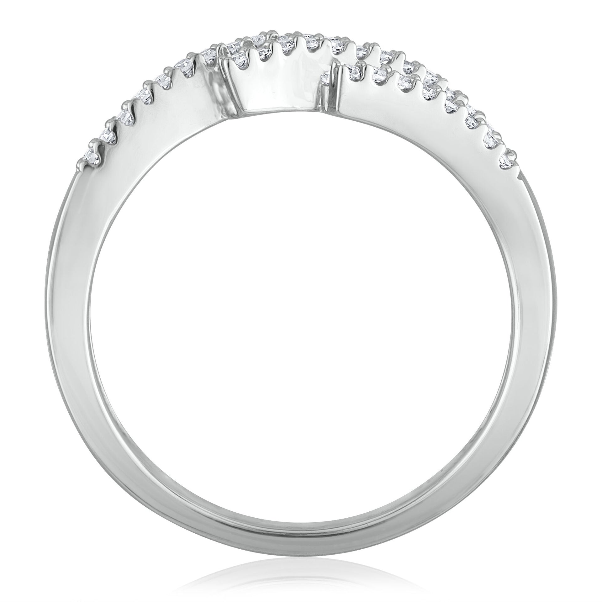 Diamond Tilt Ring in 14K White Gold (1/2 ct. tw.)