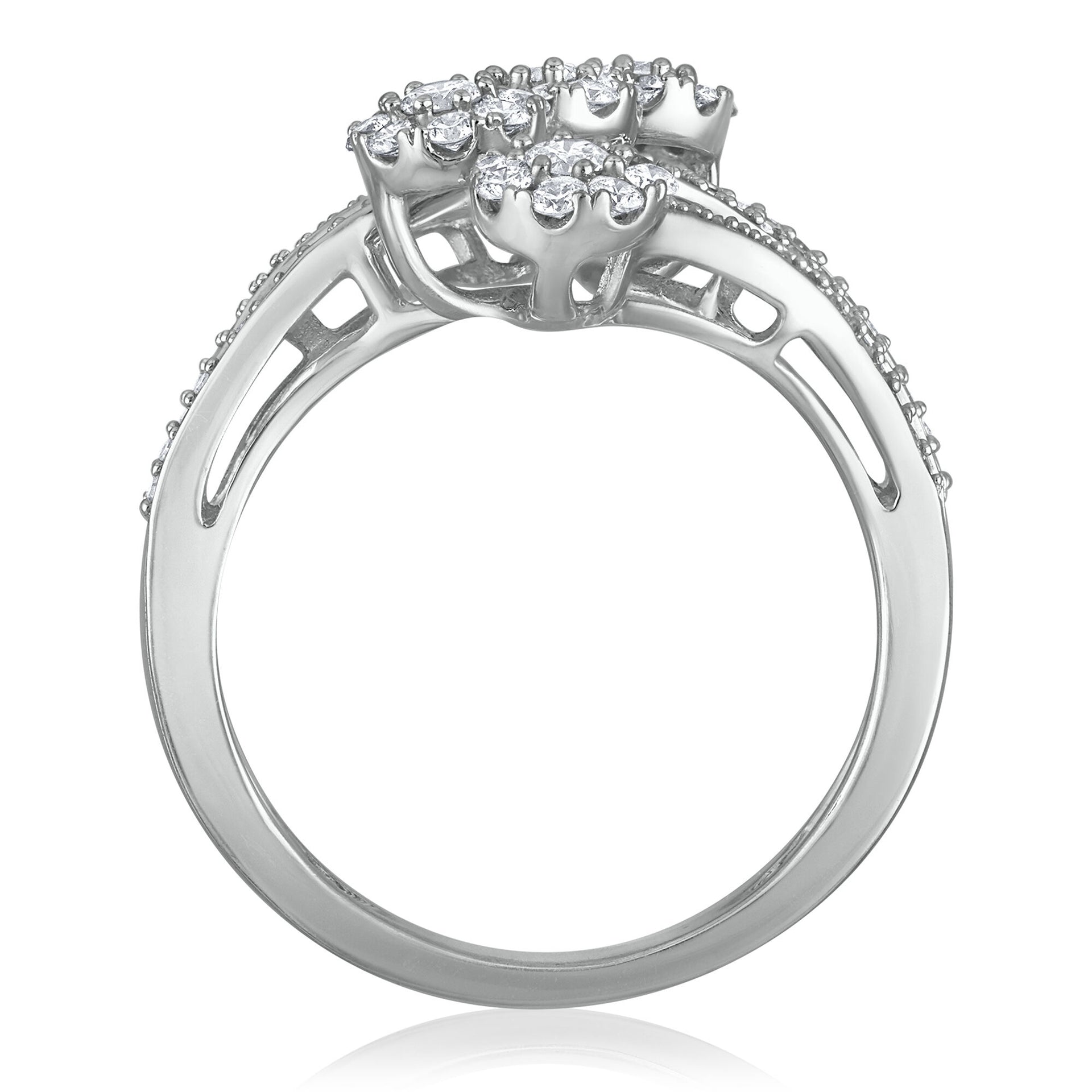 Diamond Swirl Ring in 10K White Gold (1 ct. tw.)