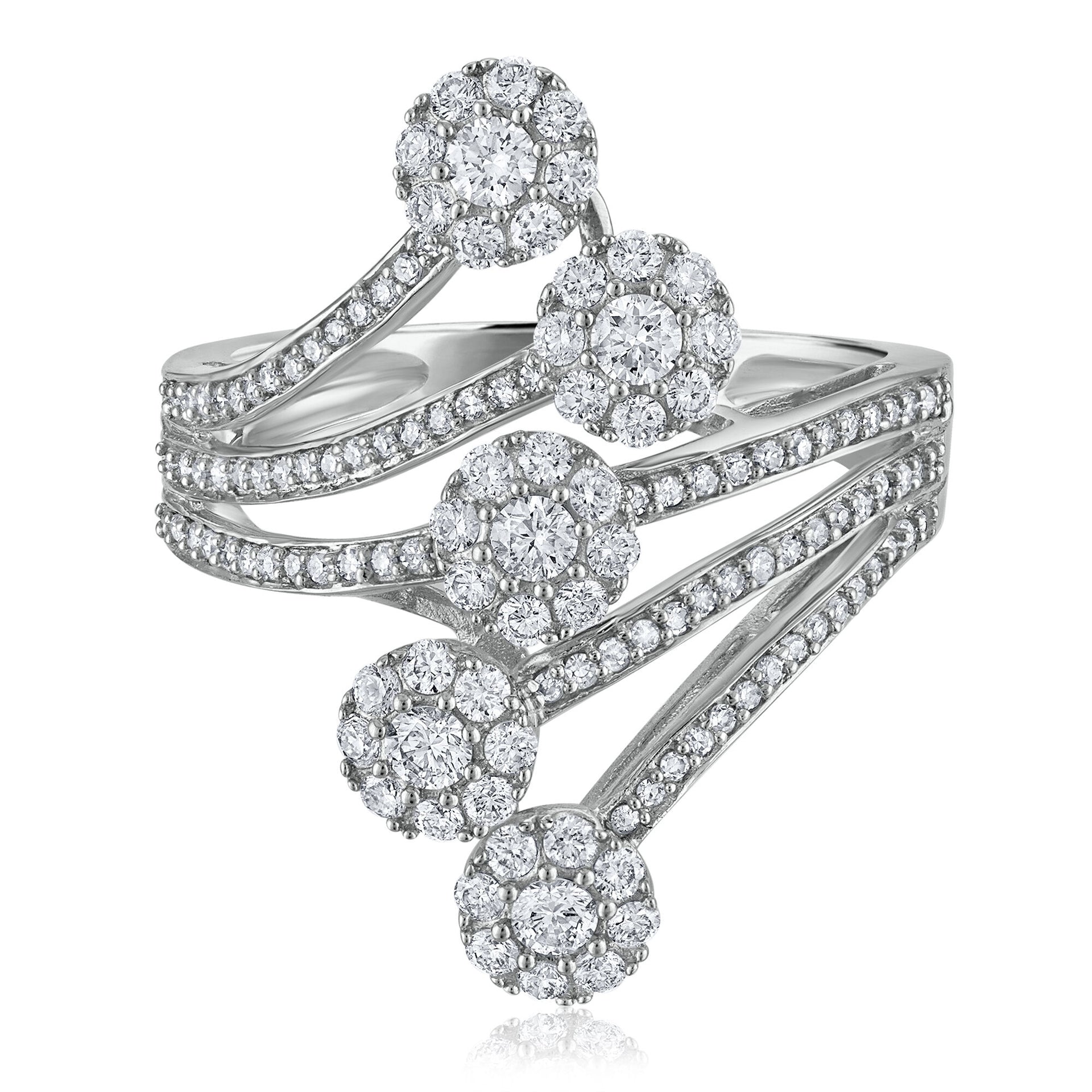 Diamond Swirl Ring in 10K White Gold (1 ct. tw.)