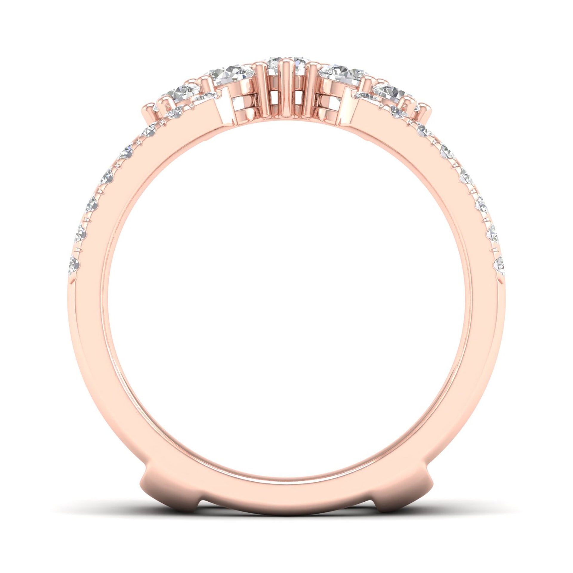 Diamond Chevron Ring Insert in 14K Rose Gold (1/2 ct. tw.)