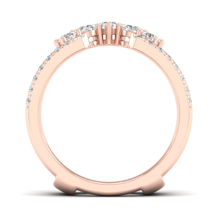Diamond Chevron Ring Insert in 14K Rose Gold (1/2 ct. tw.)