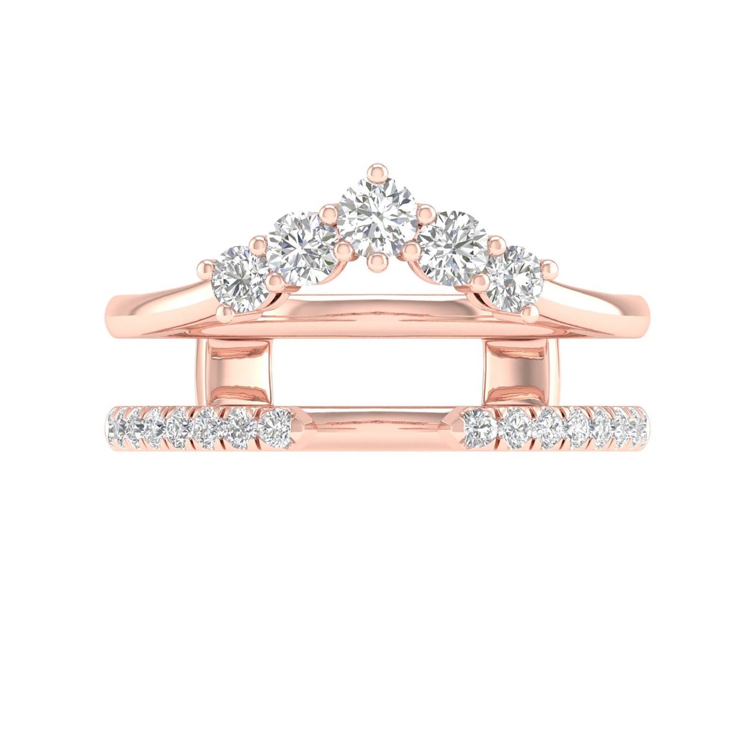 Diamond Chevron Ring Insert in 14K Rose Gold (1/2 ct. tw.)