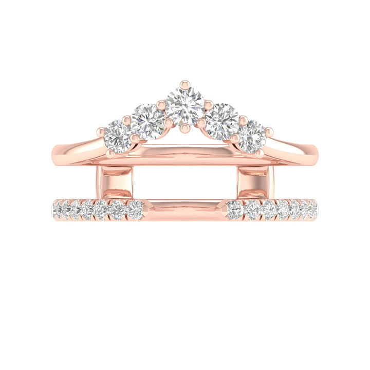 Diamond Chevron Ring Insert in 14K Rose Gold (1/2 ct. tw.)