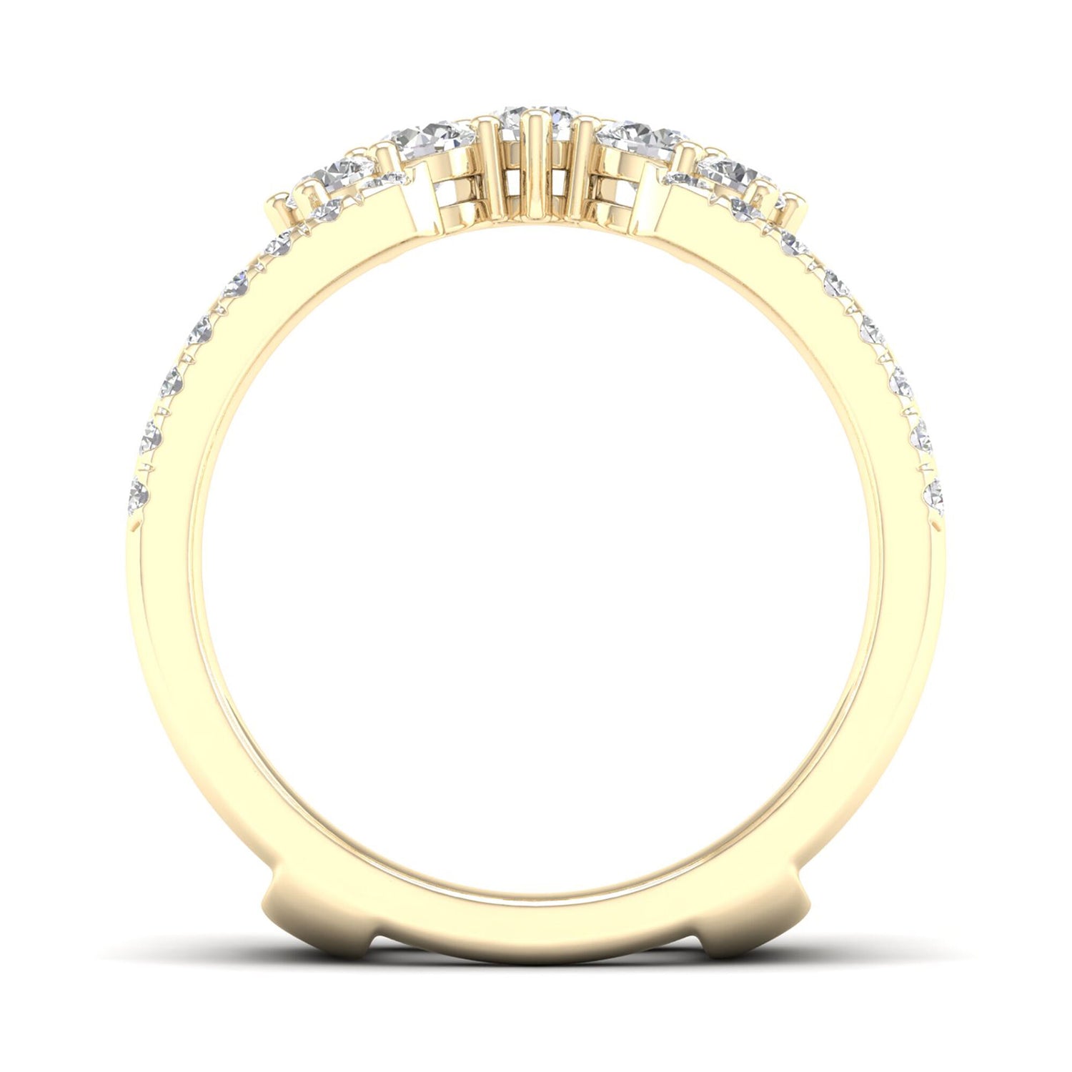Diamond Chevron Ring Insert in 14K Yellow Gold (1/2 ct. tw.)