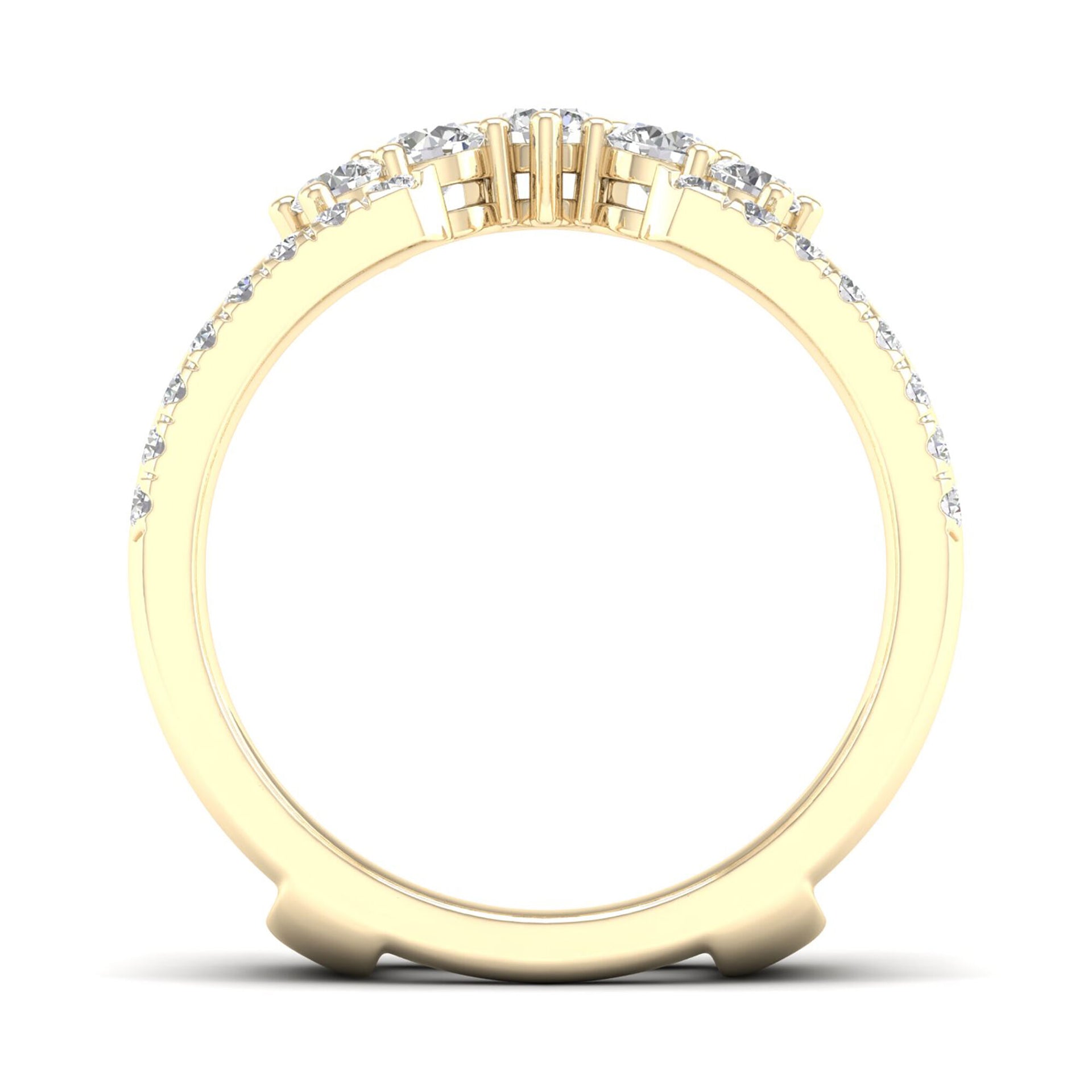 Diamond Chevron Ring Insert in 14K Yellow Gold (1/2 ct. tw.)
