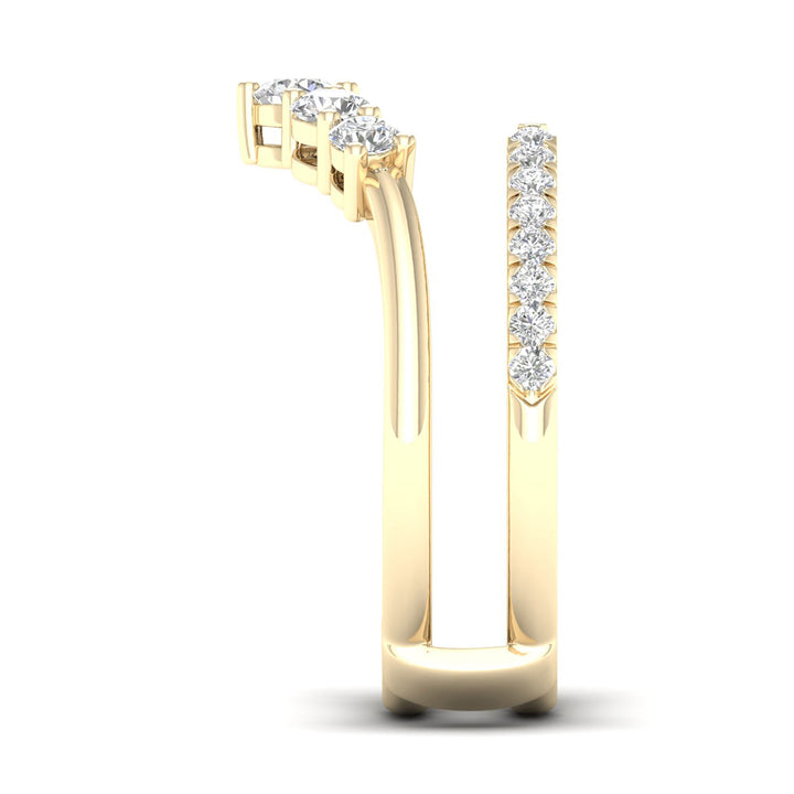 Diamond Chevron Ring Insert in 14K Yellow Gold (1/2 ct. tw.)