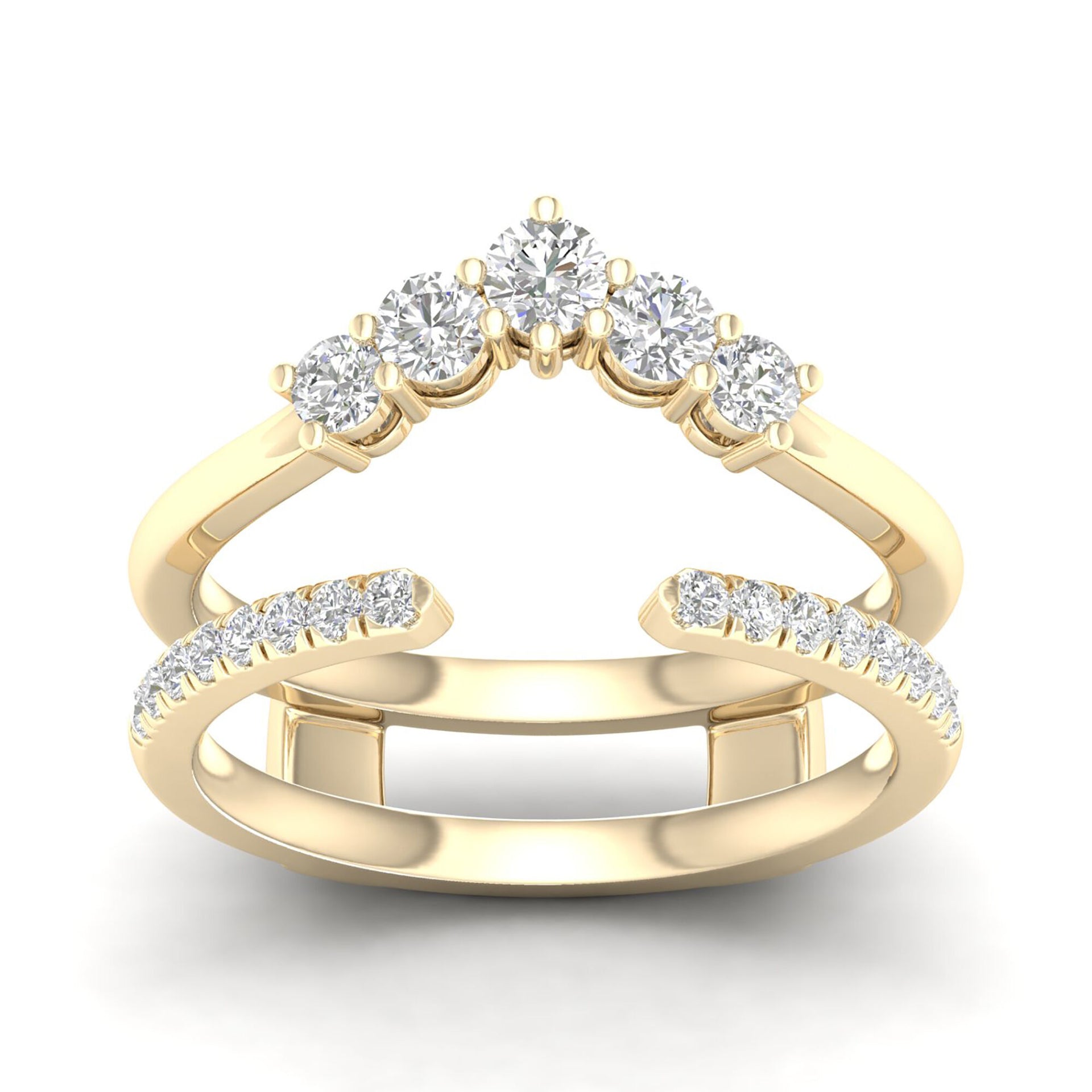 Diamond Chevron Ring Insert in 14K Yellow Gold (1/2 ct. tw.)