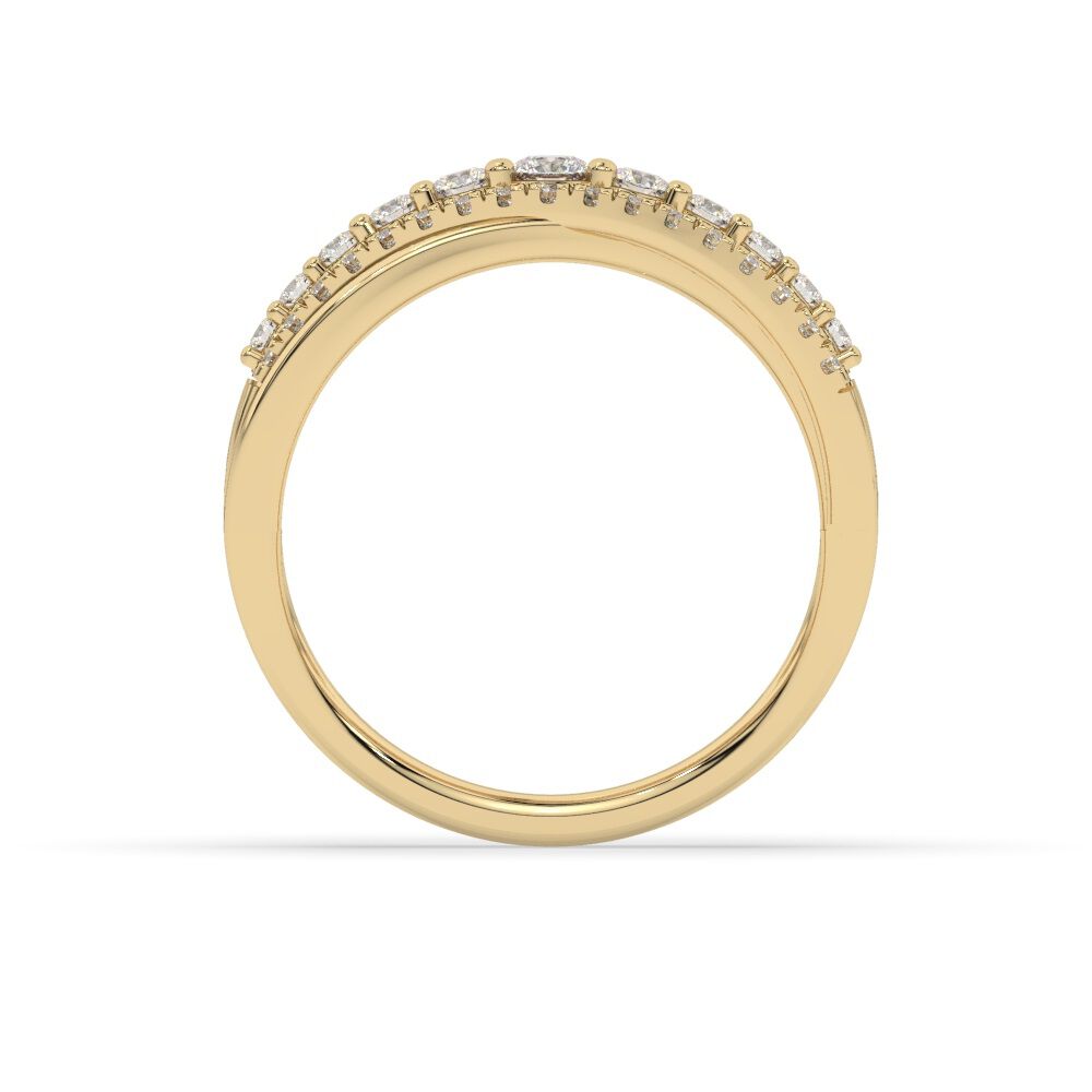 Lab Grown Diamond Crossover Ring in 10K Yellow Gold (5/8 ct. tw.)