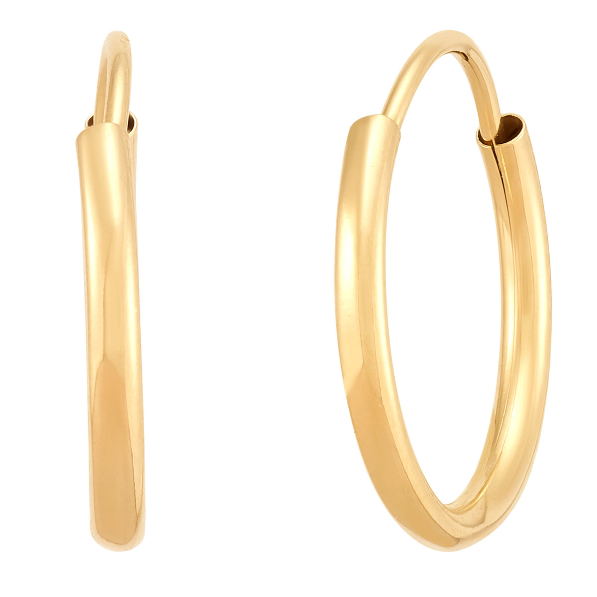 Hoop Earring in 14K Yellow Gold, 12MM