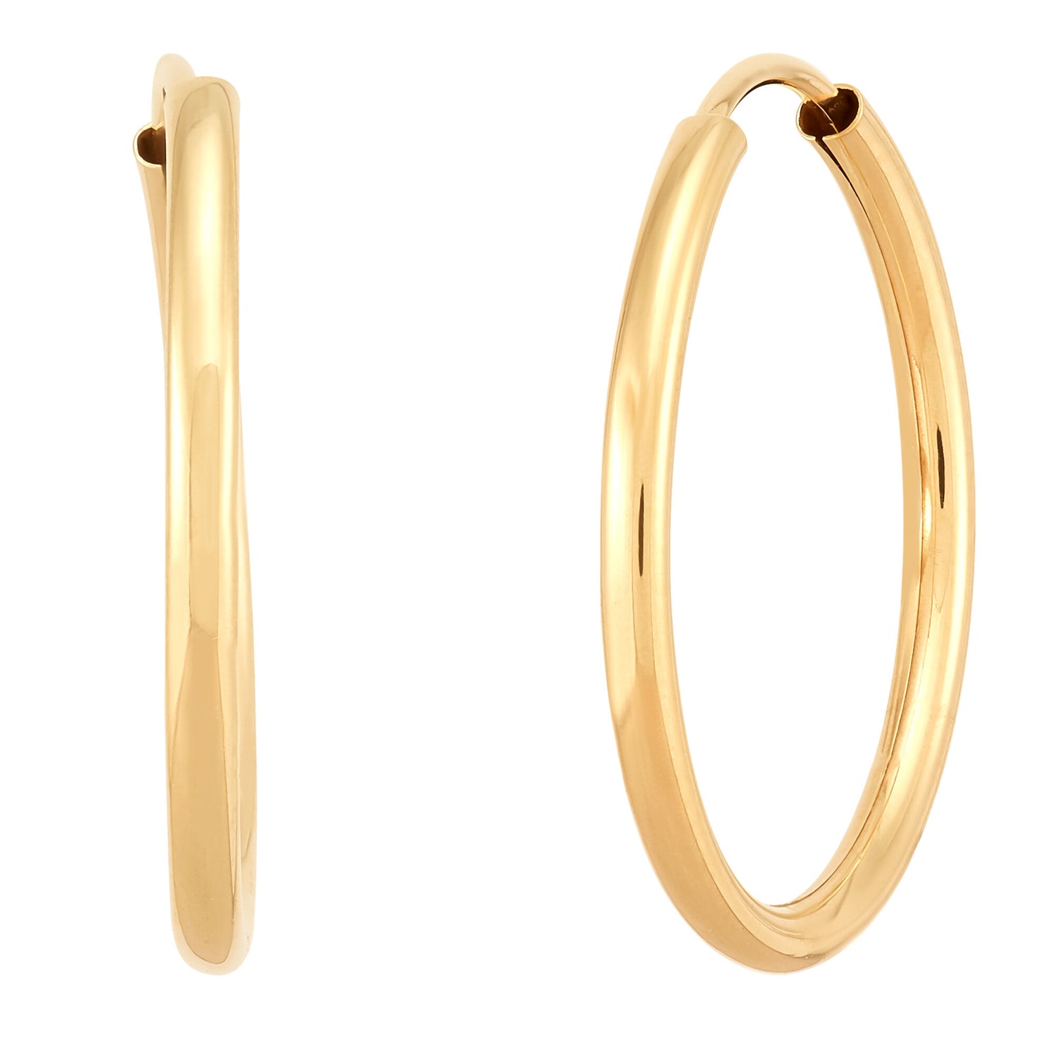 Hoop Earring in 14K Yellow Gold, 12MM