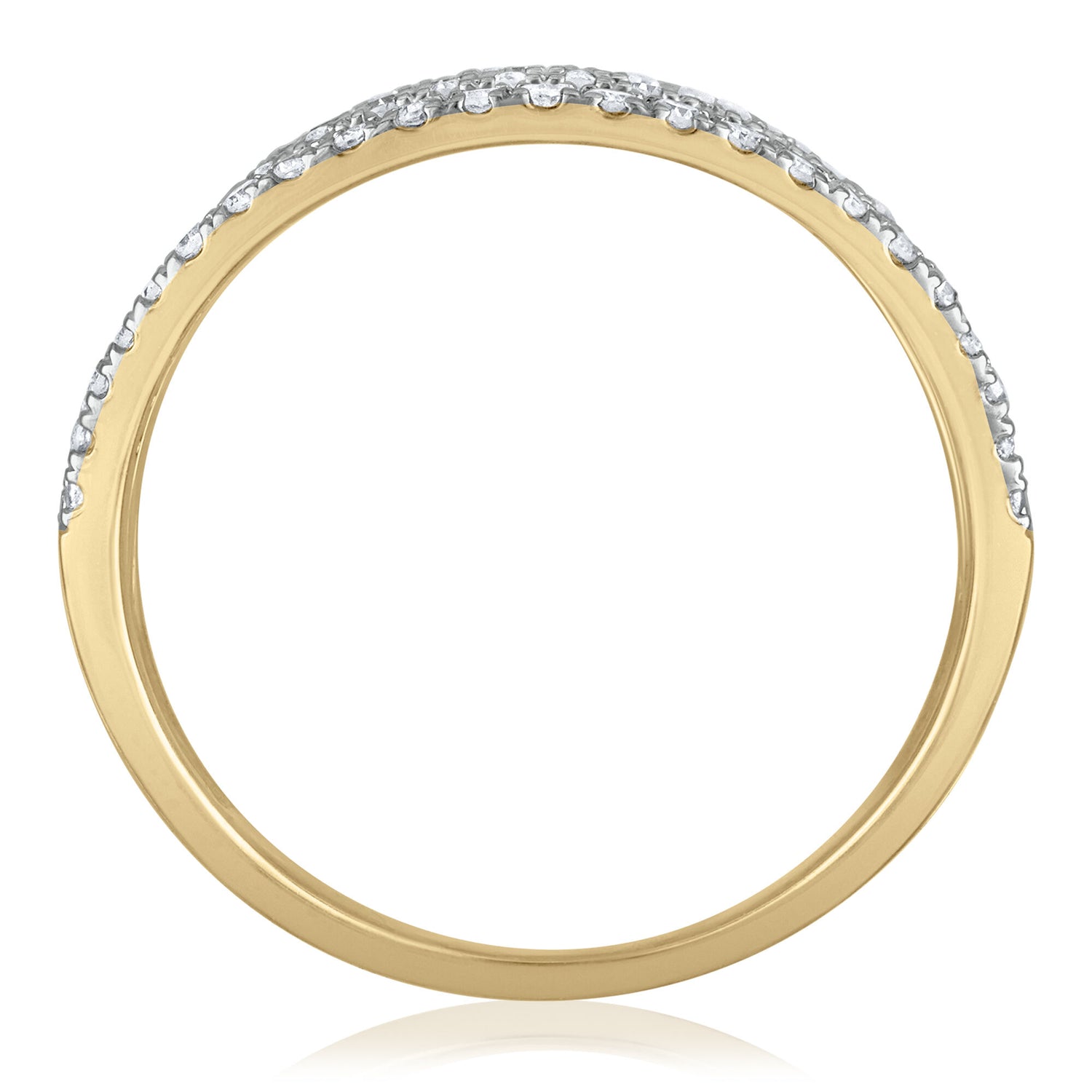 Diamond Four-Row Band in 10K Yellow Gold (1/2 ct. tw.)