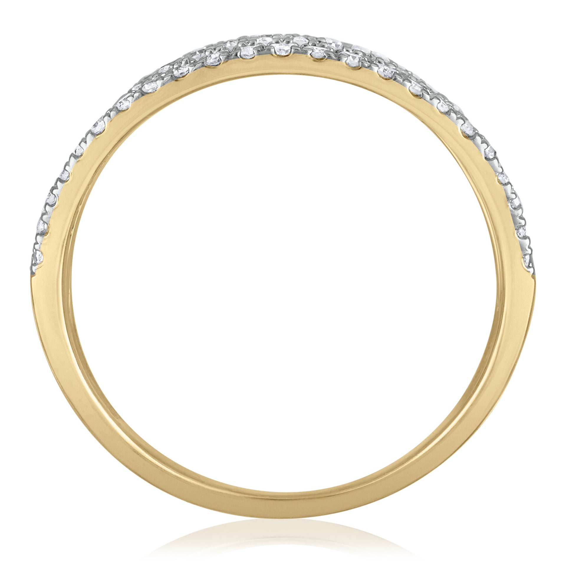 Diamond Four-Row Band in 10K Yellow Gold (1/2 ct. tw.)