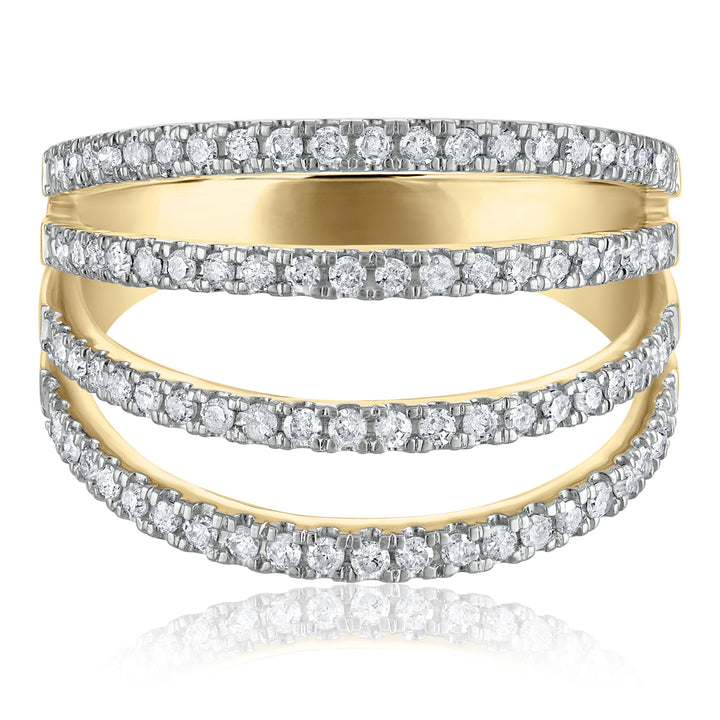 Diamond Four-Row Band in 10K Yellow Gold (1/2 ct. tw.)