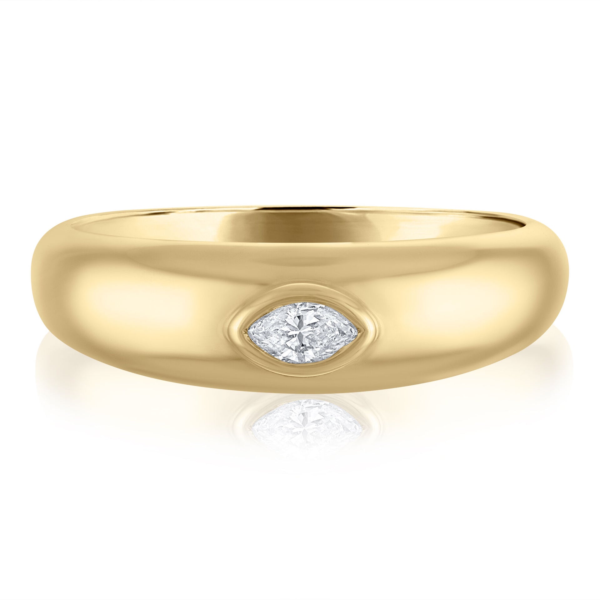 Marquise Diamond Ring in 10K Yellow Gold (1/10 ct. tw.)