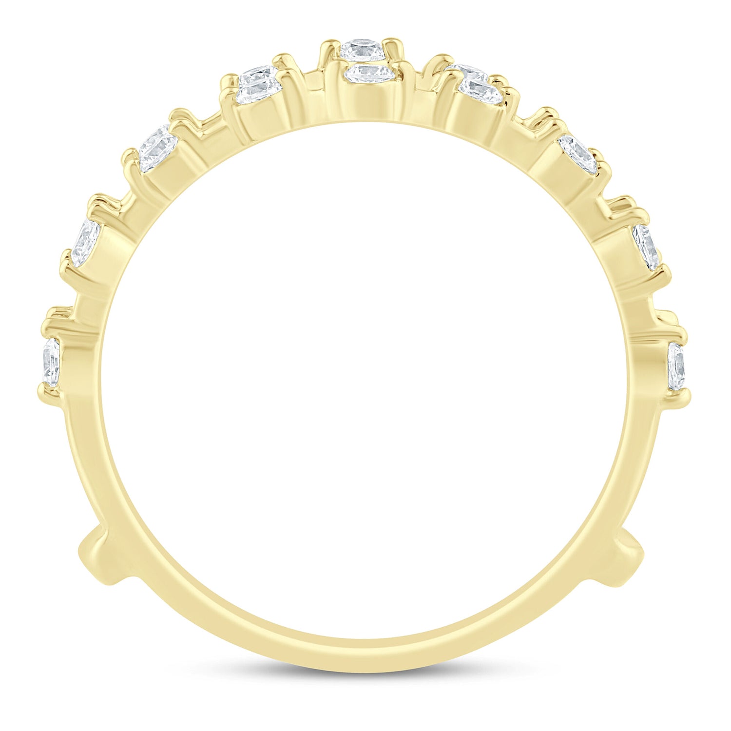 Diamond Shared-Prong Ring Insert in 14K Yellow Gold (3/8 ct. tw.)