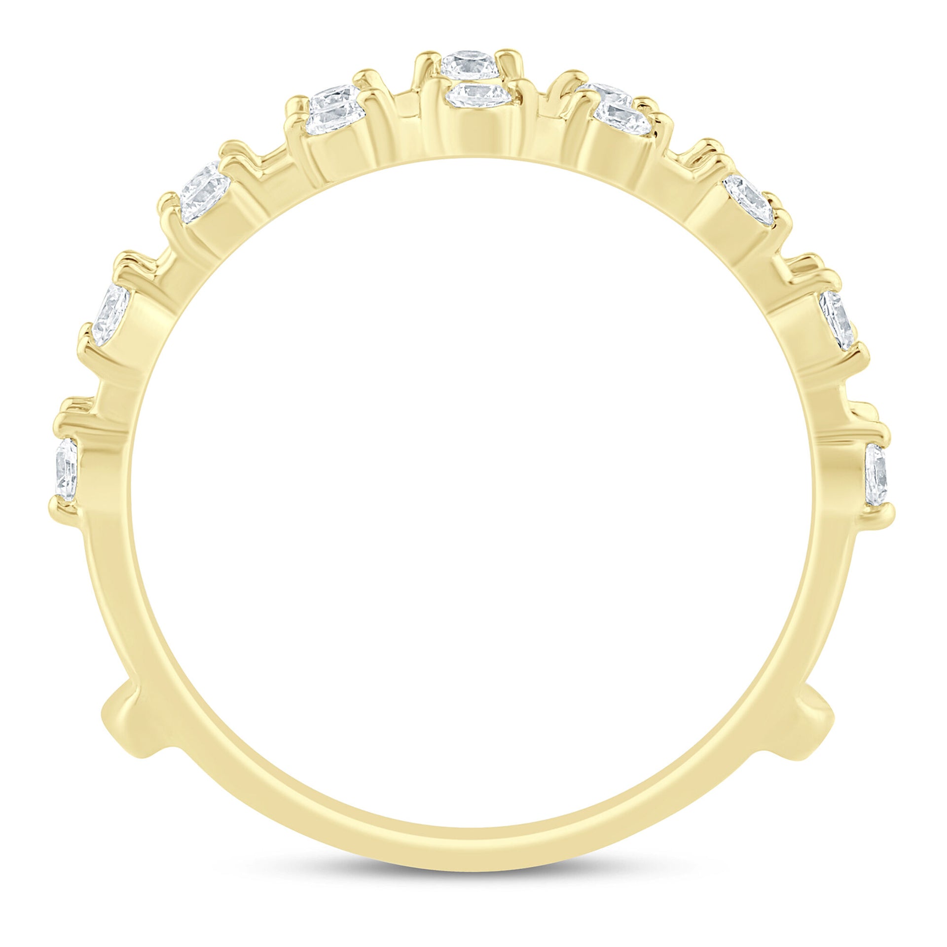 Diamond Shared-Prong Ring Insert in 14K Yellow Gold (3/8 ct. tw.)