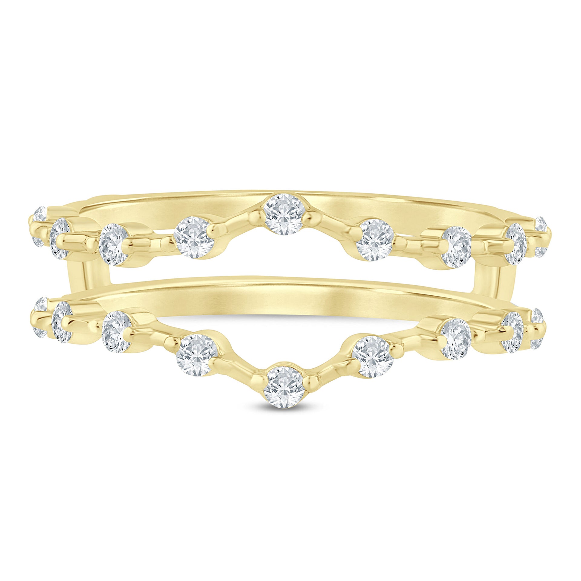 Diamond Shared-Prong Ring Insert in 14K Yellow Gold (3/8 ct. tw.)
