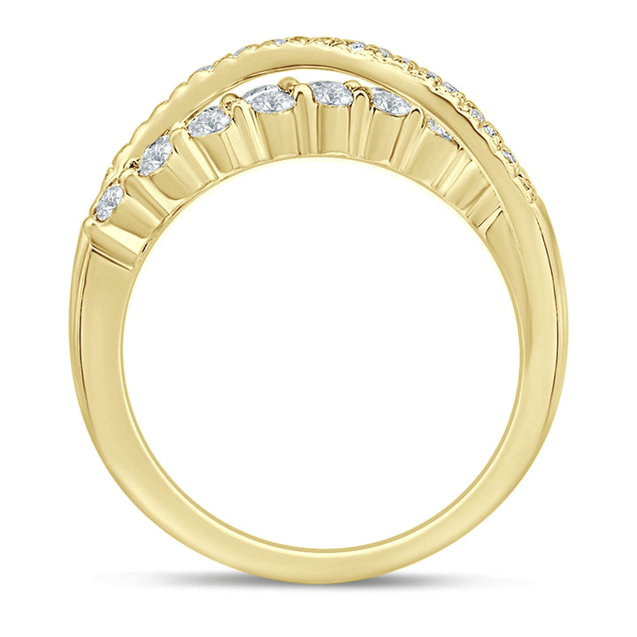 Diamond Flyover Ring in 10K Yellow Gold (1 ct. tw.)