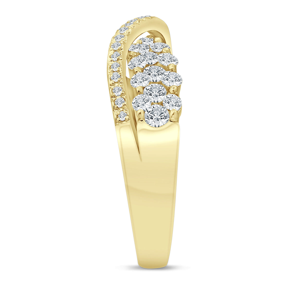 Diamond Flyover Ring in 10K Yellow Gold (1 ct. tw.)