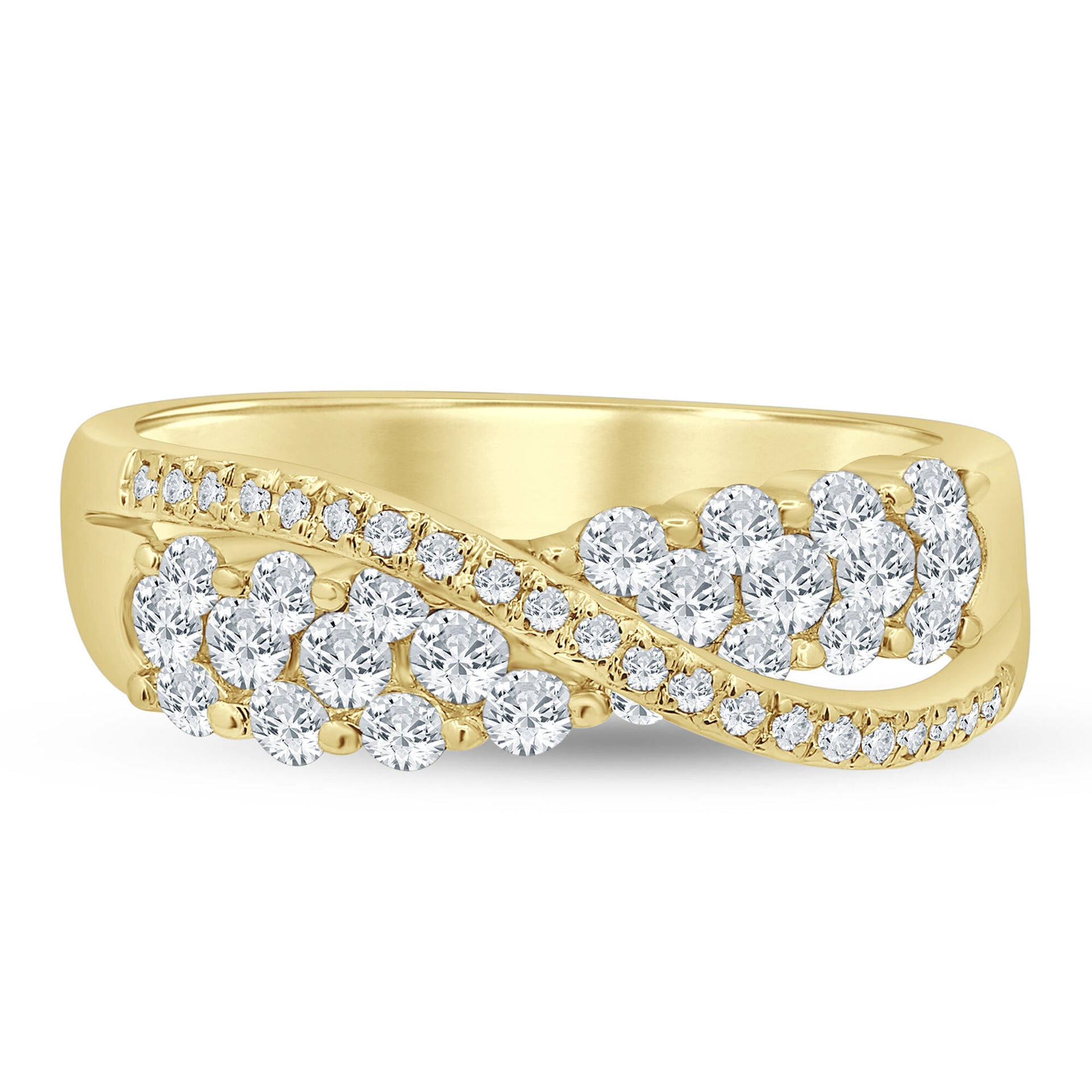 Diamond Flyover Ring in 10K Yellow Gold (1 ct. tw.)