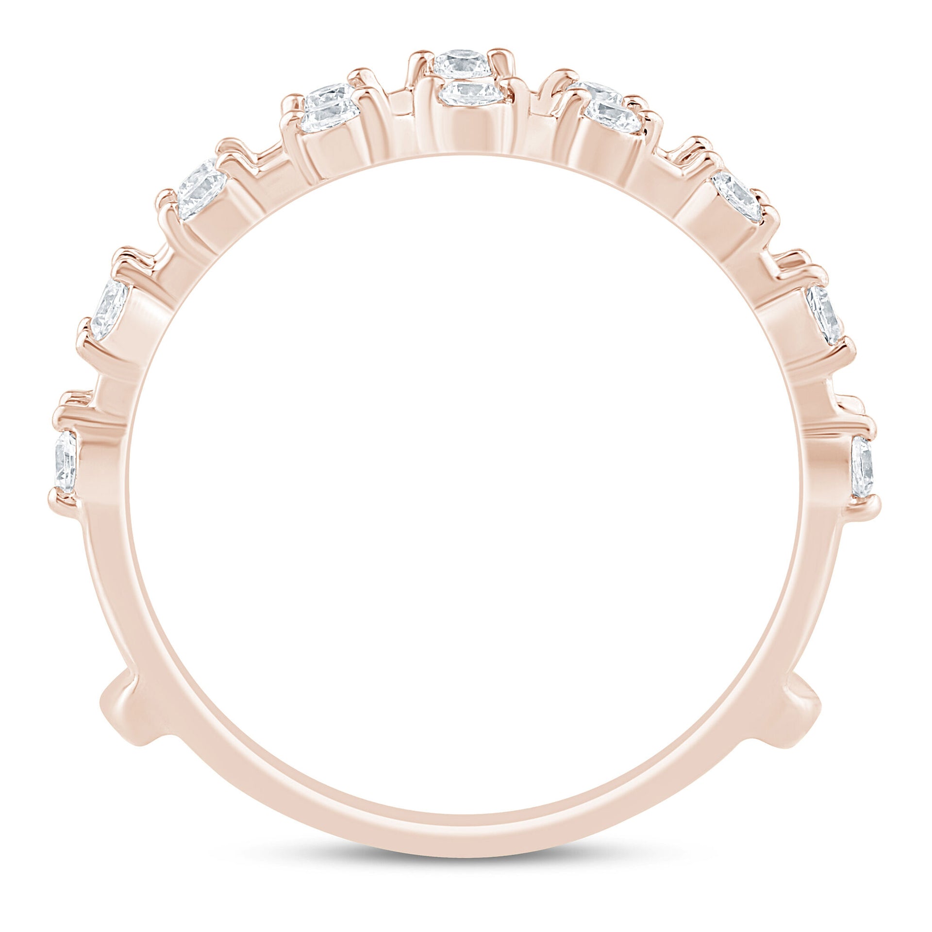 Diamond Shared-Prong Ring Insert in 14K Rose Gold (3/8 ct. tw.)