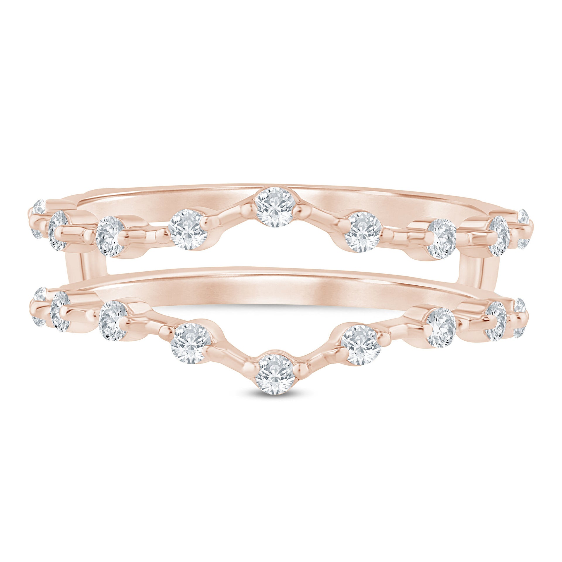Diamond Shared-Prong Ring Insert in 14K Rose Gold (3/8 ct. tw.)