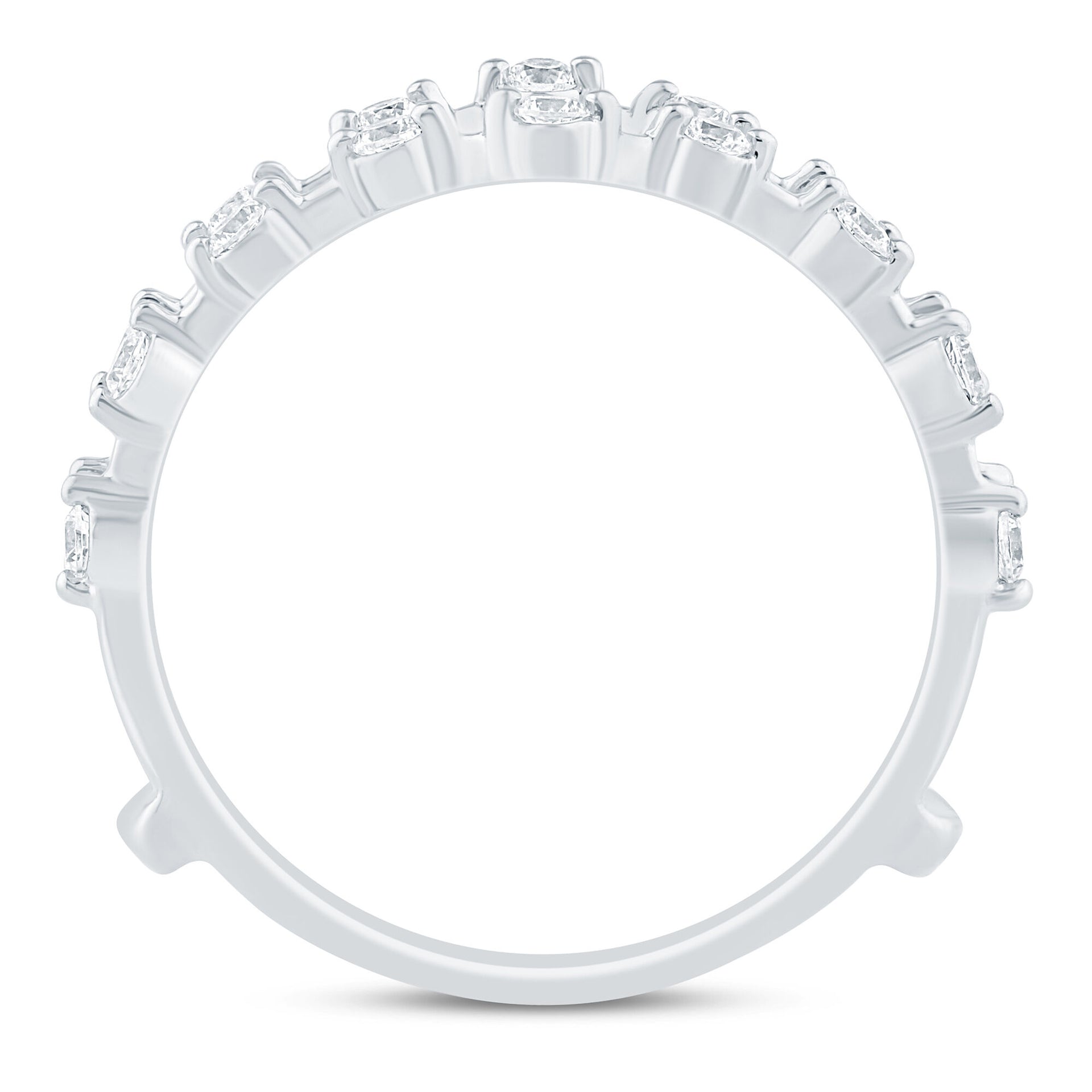 Diamond Shared-Prong Ring Insert in 14K White Gold (3/8 ct. tw.)