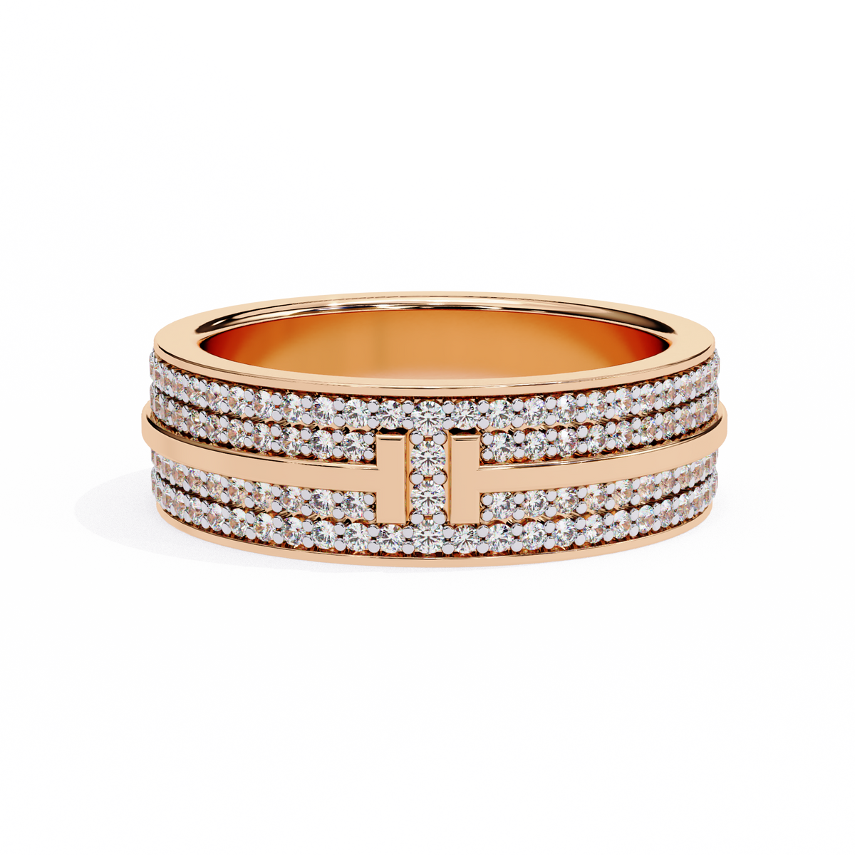 Round-Cut Lab-grown Diamond Band in 10K White Gold