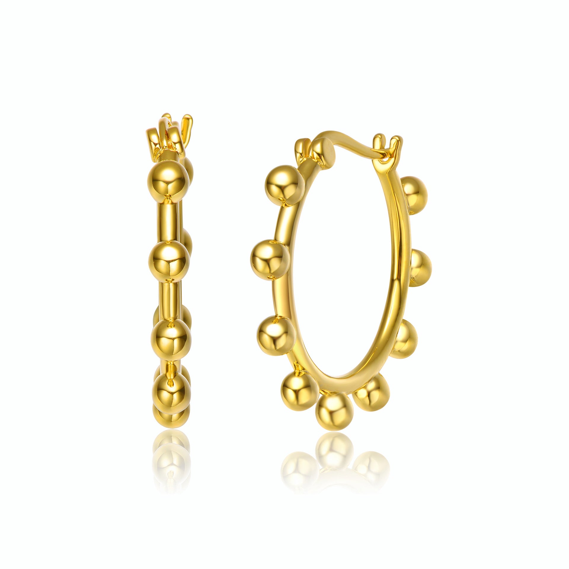 14k Gold Plated Cubic Zirconia Hoop