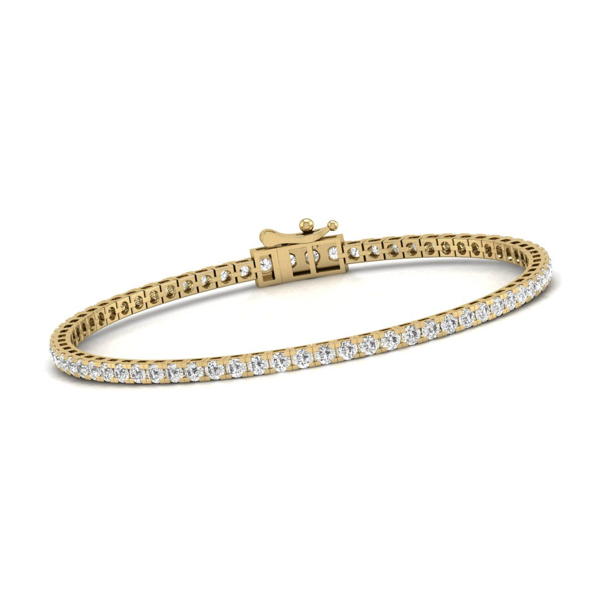 Diana M Lab 1 Carat TW Diamond Tennis Bracelet in 14K YELLOW Gold