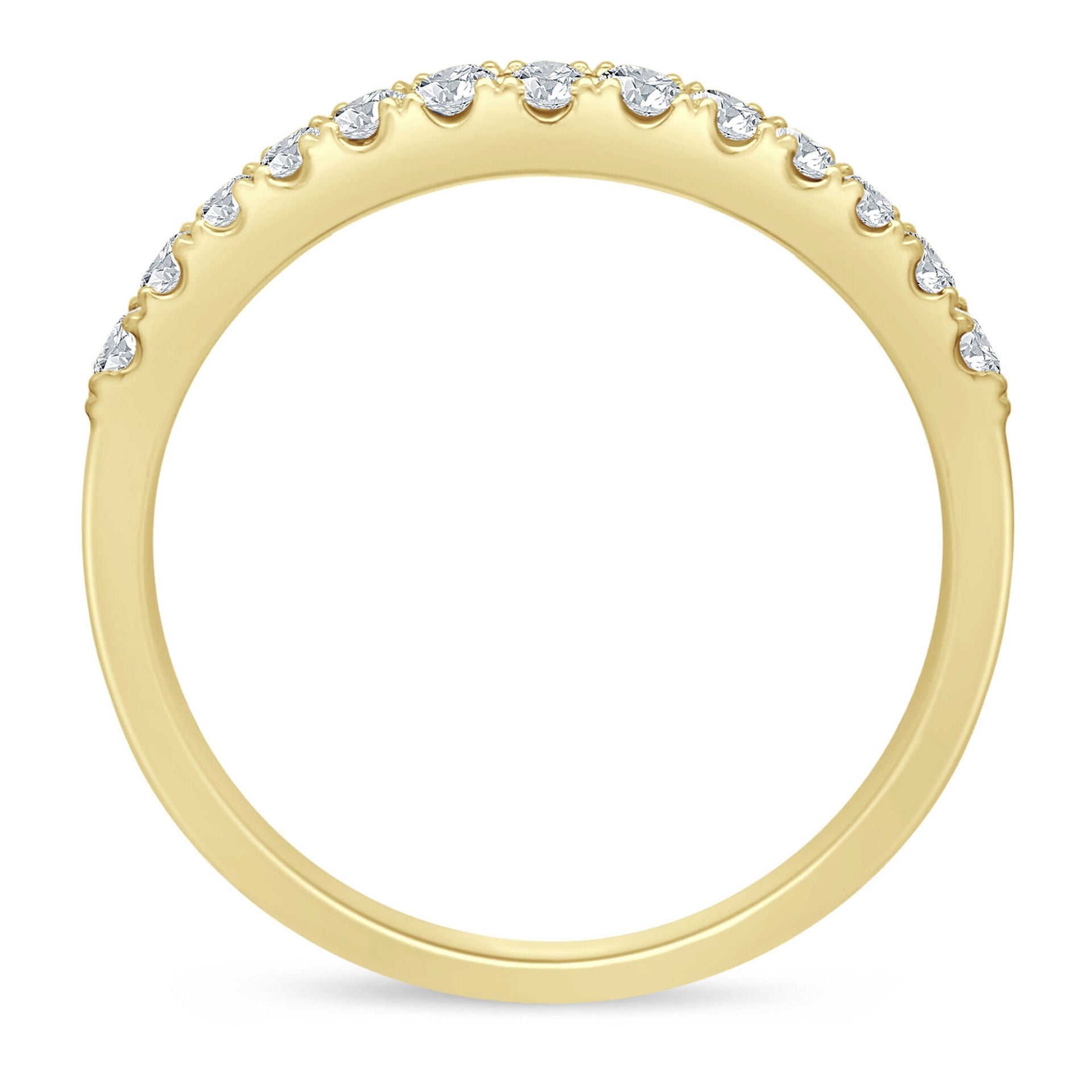 1/3 ct. tw. Diamond Contour Band in 14K Yellow Gold