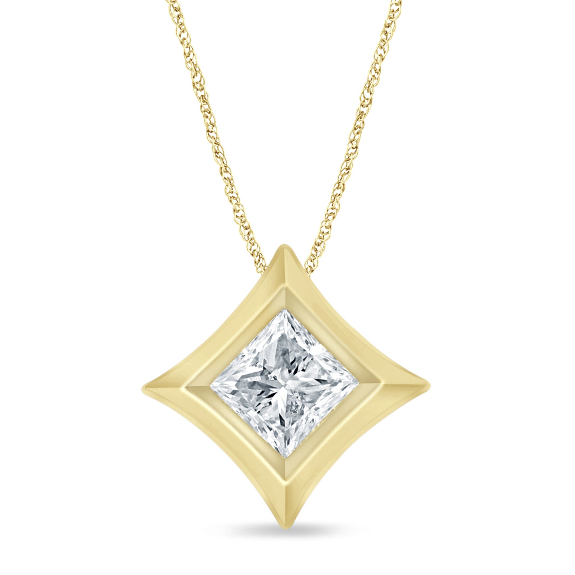 Diamond Starra Pendant in 14K Yellow Gold (1/4 ct. tw.)