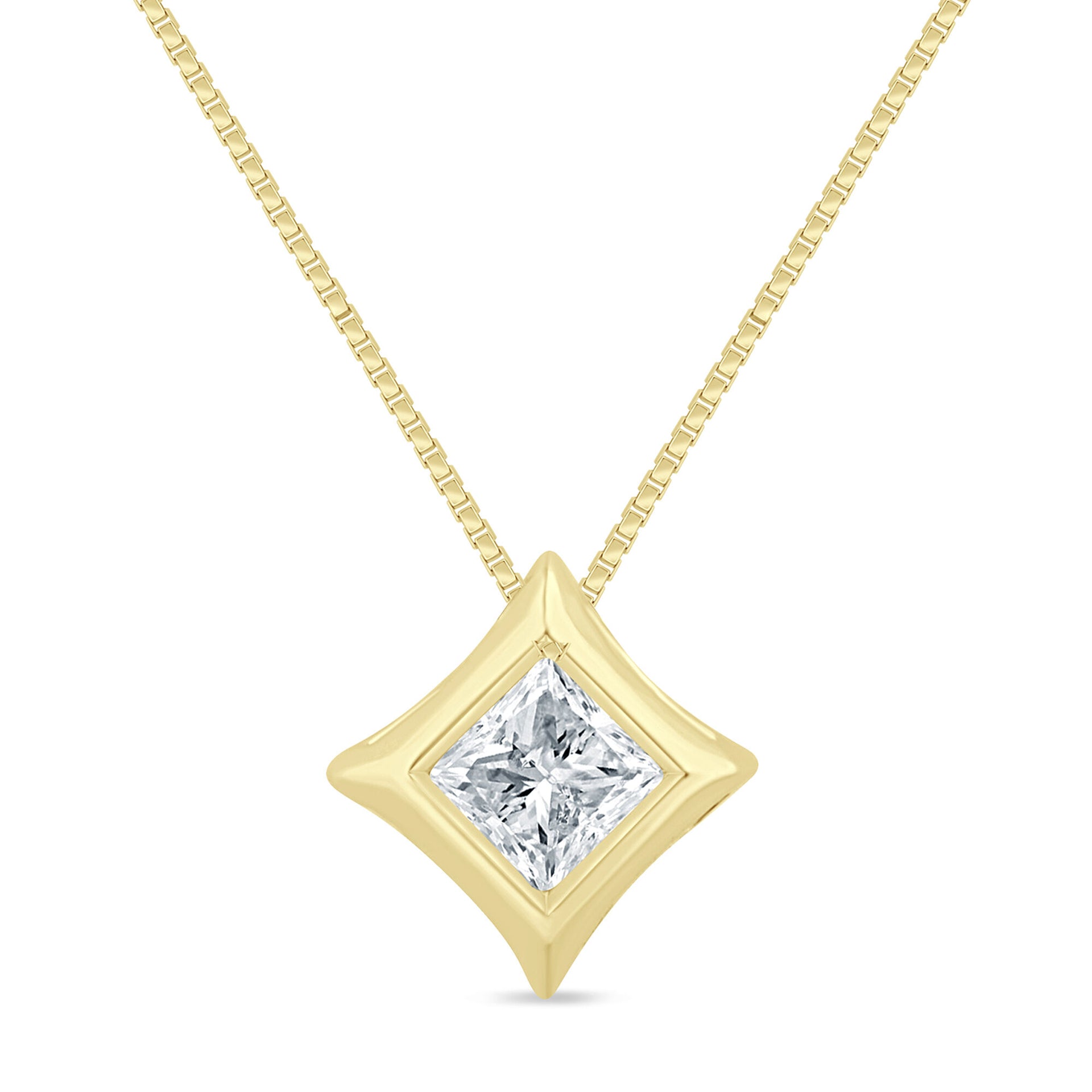 Diamond Starra Pendant in 14K Yellow Gold (1/10 ct. tw.)