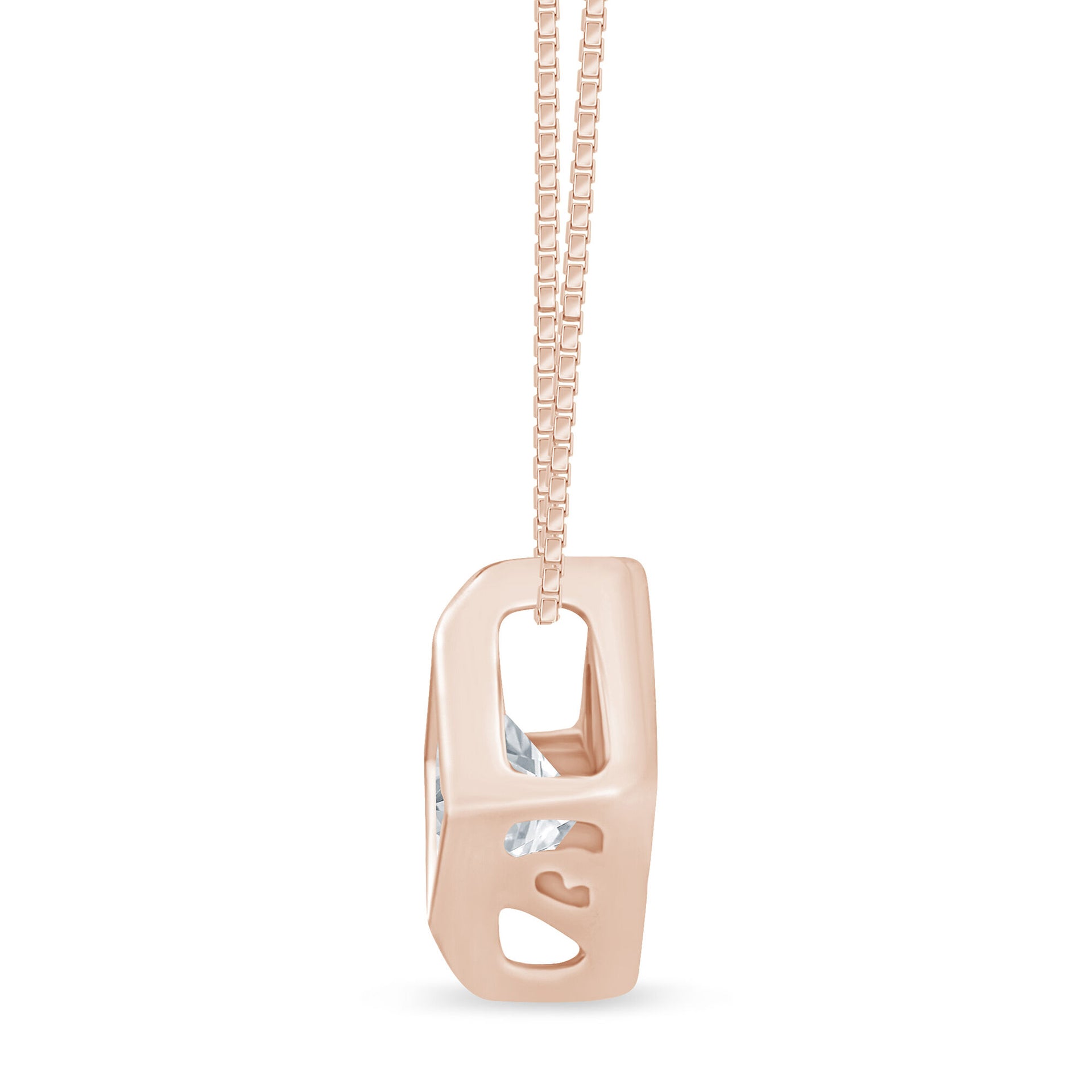 Diamond Starra Pendant in 14K Rose Gold (1/10 ct. tw.)