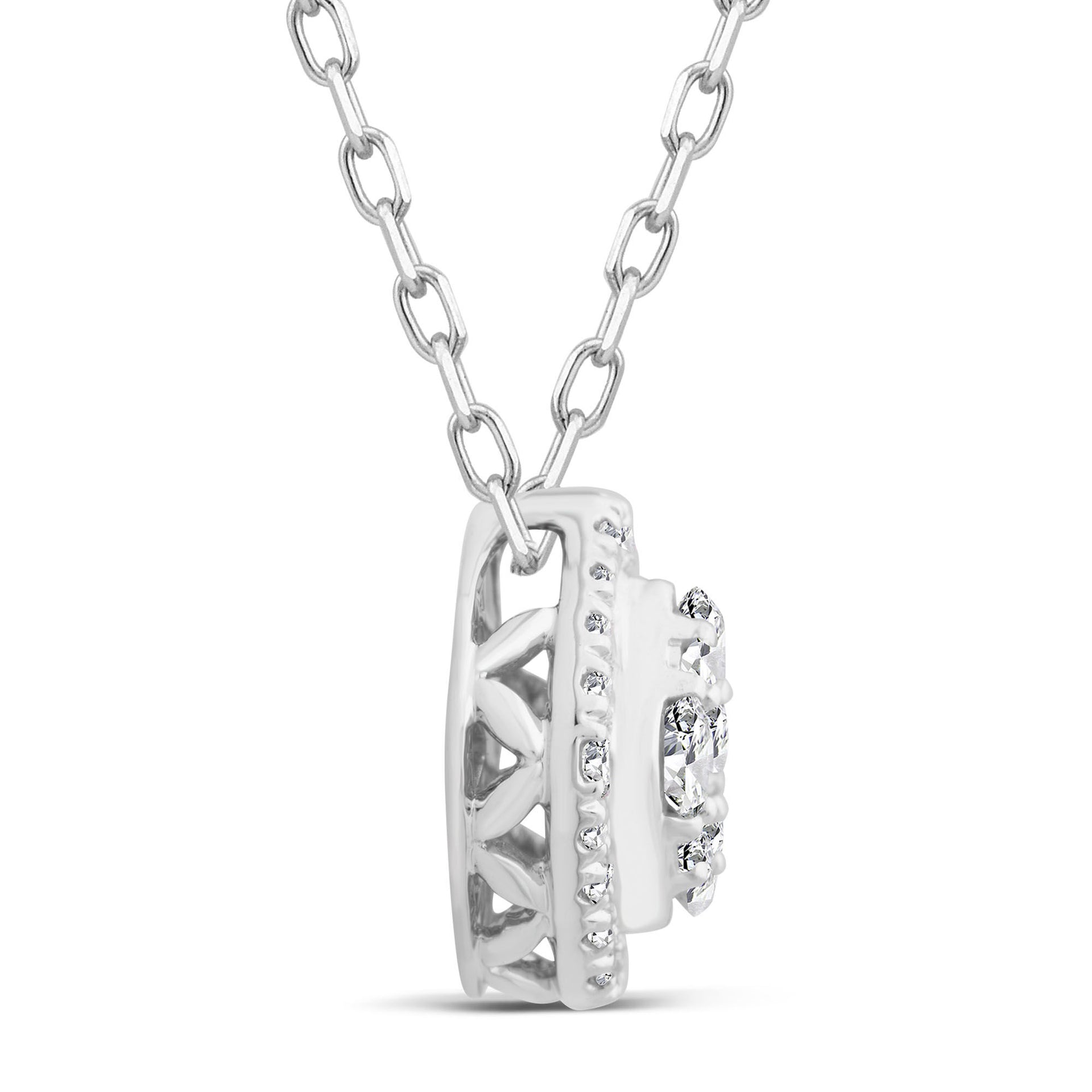 Lab Grown Diamond Pendant in 14K White Gold (3/4 ct. tw.)