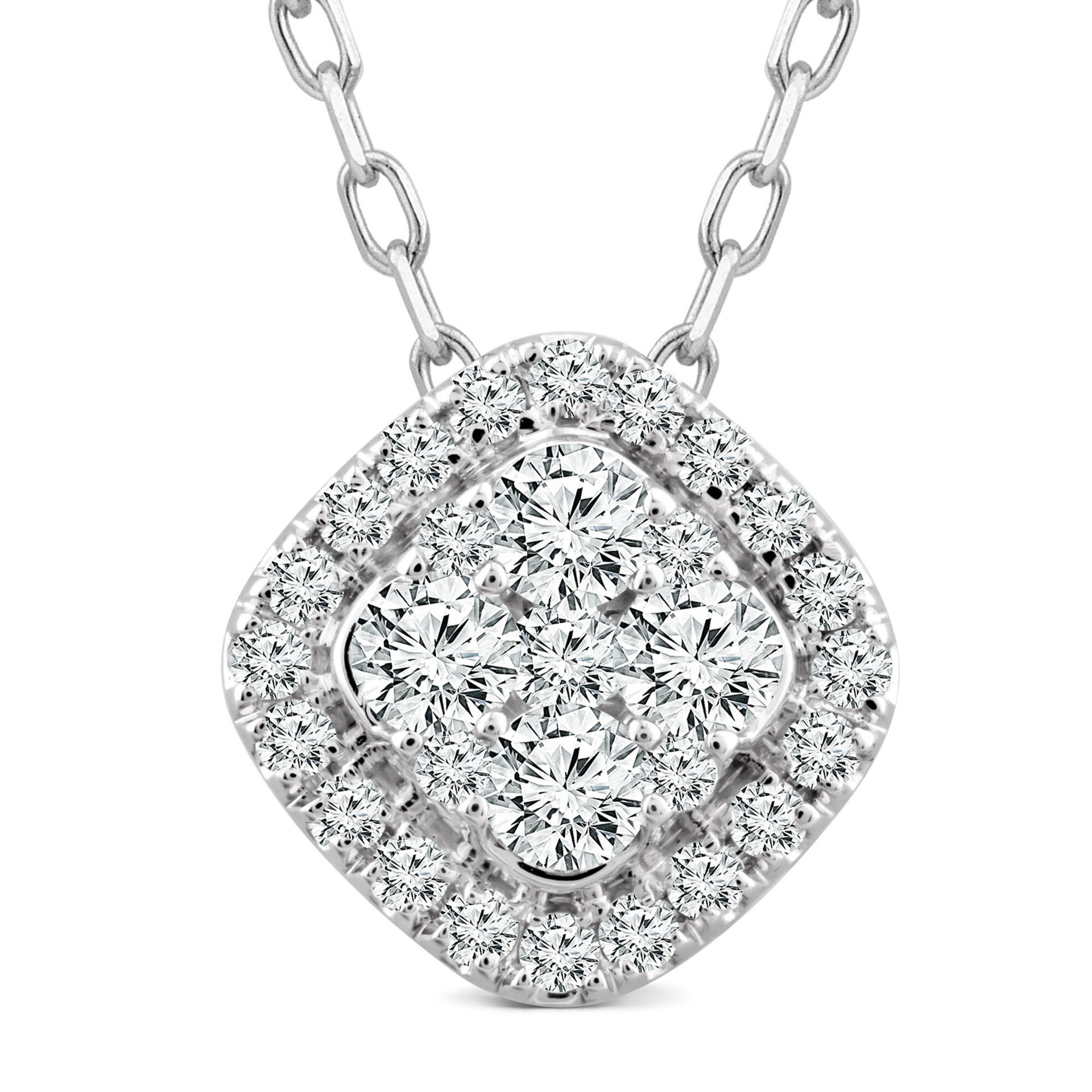 Lab Grown Diamond Pendant in 14K White Gold (3/4 ct. tw.)