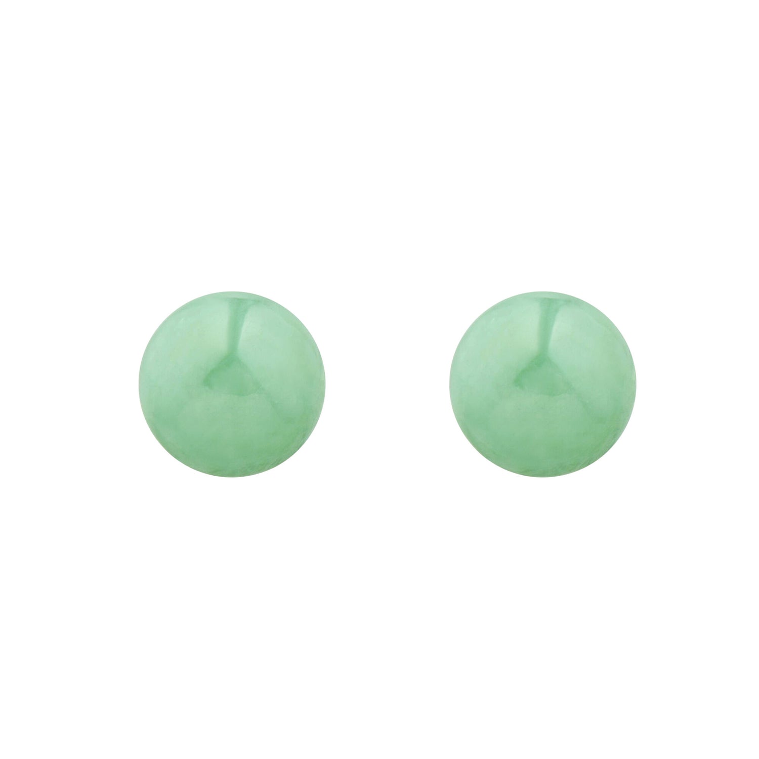 Jade Earrings in 10K Yellow Gold