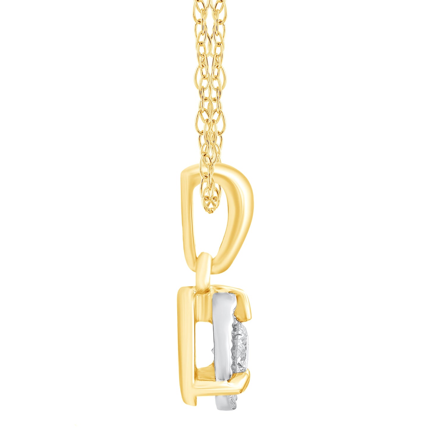 Diamond Pendant in 10K Yellow Gold (1/8 ct. tw.)