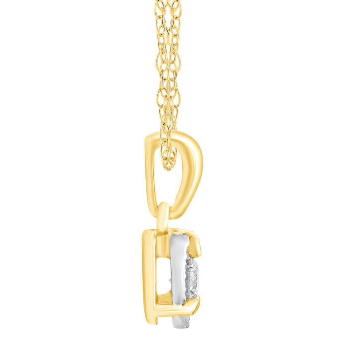 Diamond Pendant in 10K Yellow Gold (1/8 ct. tw.)