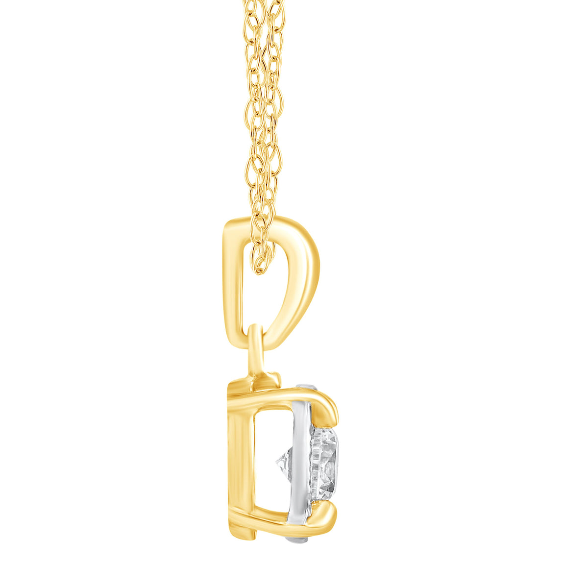 Diamond Pendant in 10K Yellow Gold (1/8 ct. tw.)