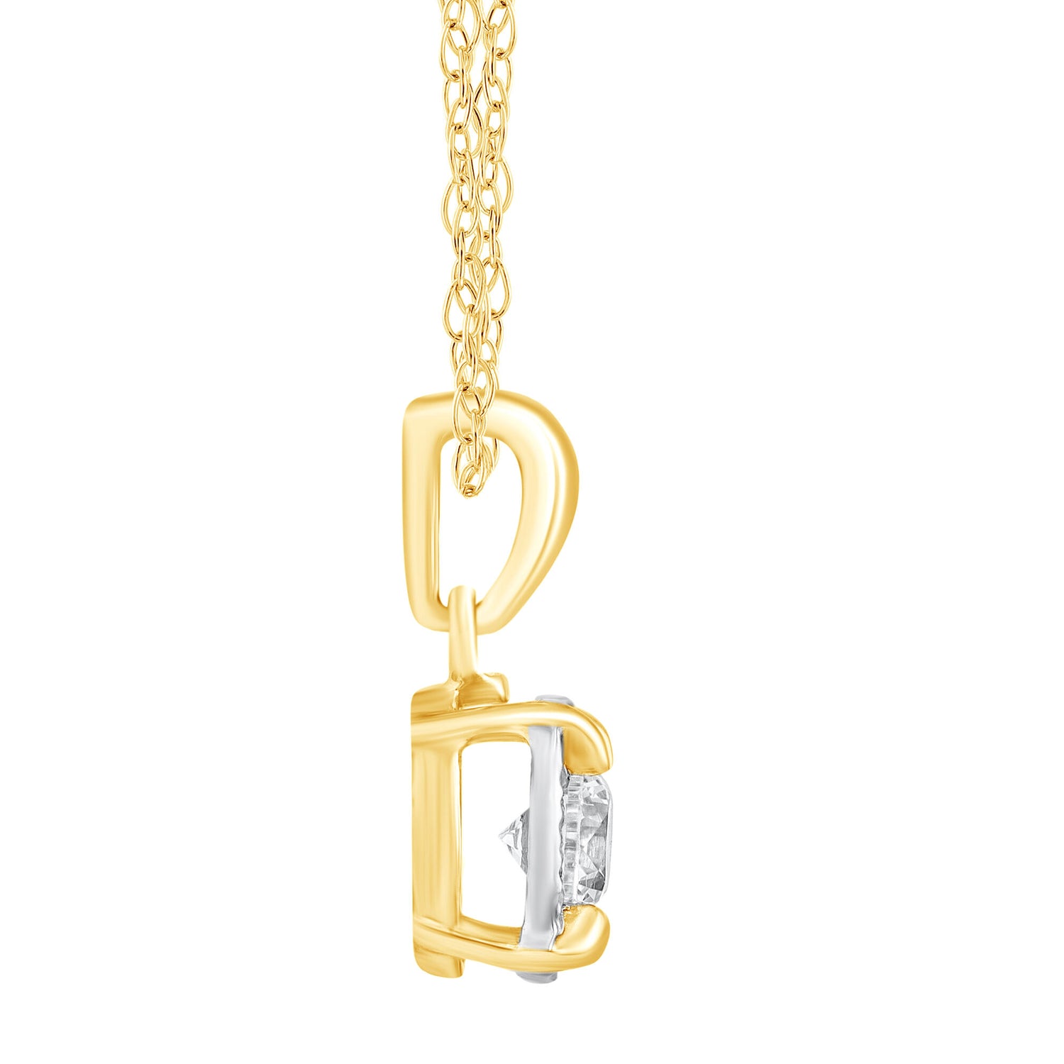 Diamond Pendant in 10K Yellow Gold (1/8 ct. tw.)