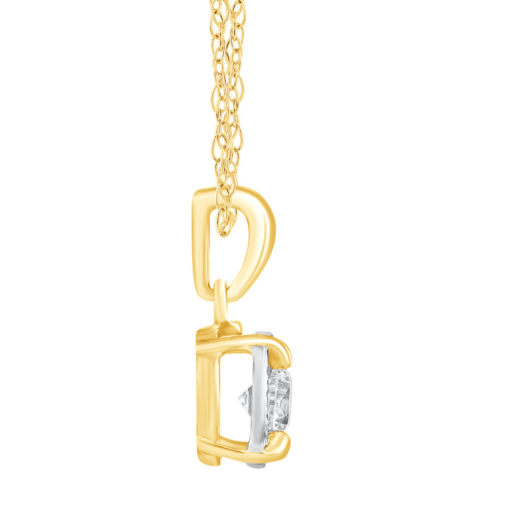 Diamond Pendant in 10K Yellow Gold (1/8 ct. tw.)
