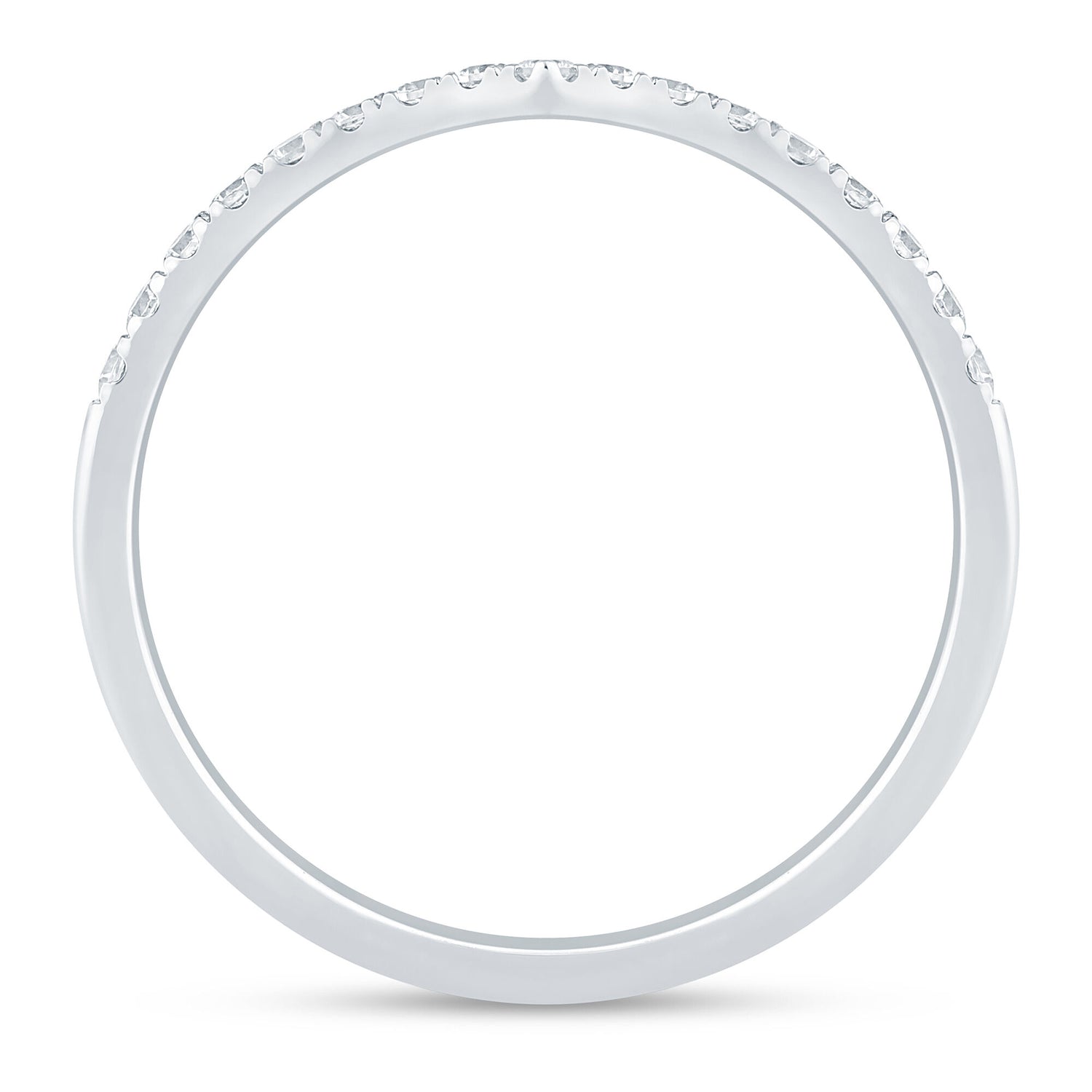 Diamond Contour Band in 14K White Gold (1/5 ct. tw.)