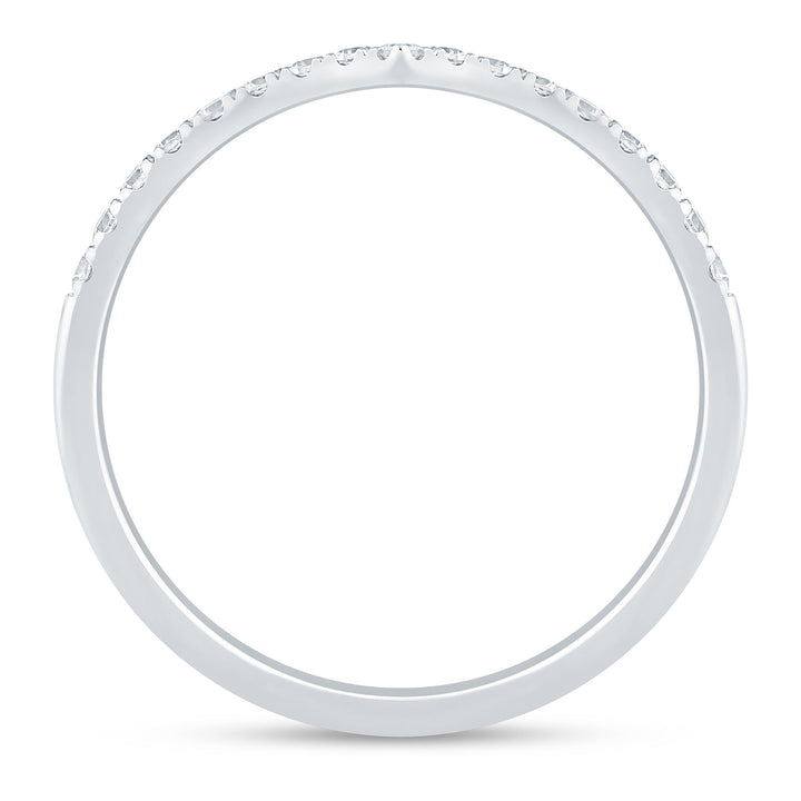 Diamond Contour Band in 14K White Gold (1/5 ct. tw.)