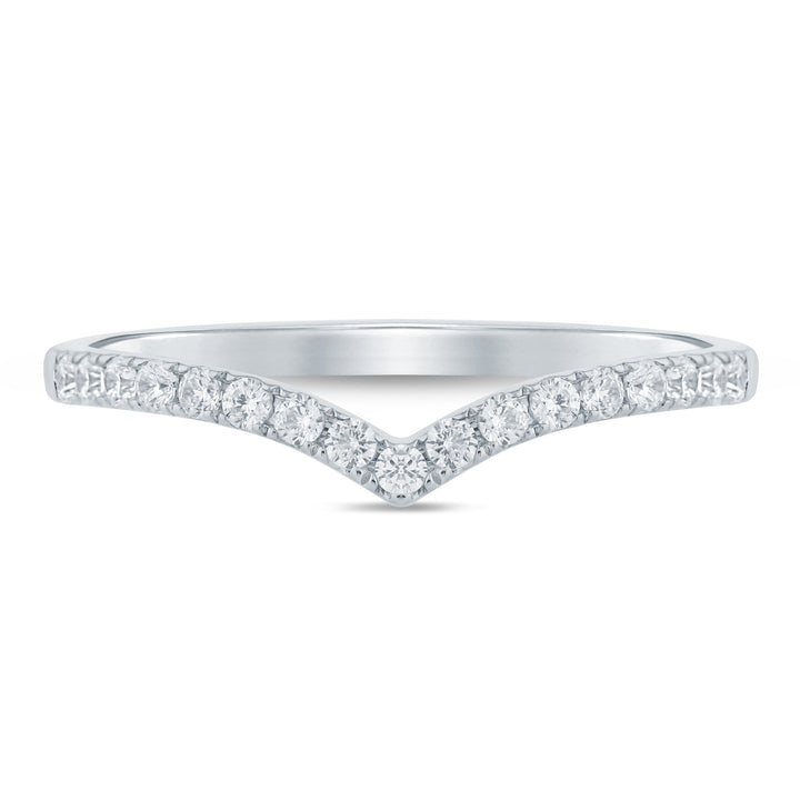 Diamond Contour Band in 14K White Gold (1/5 ct. tw.)